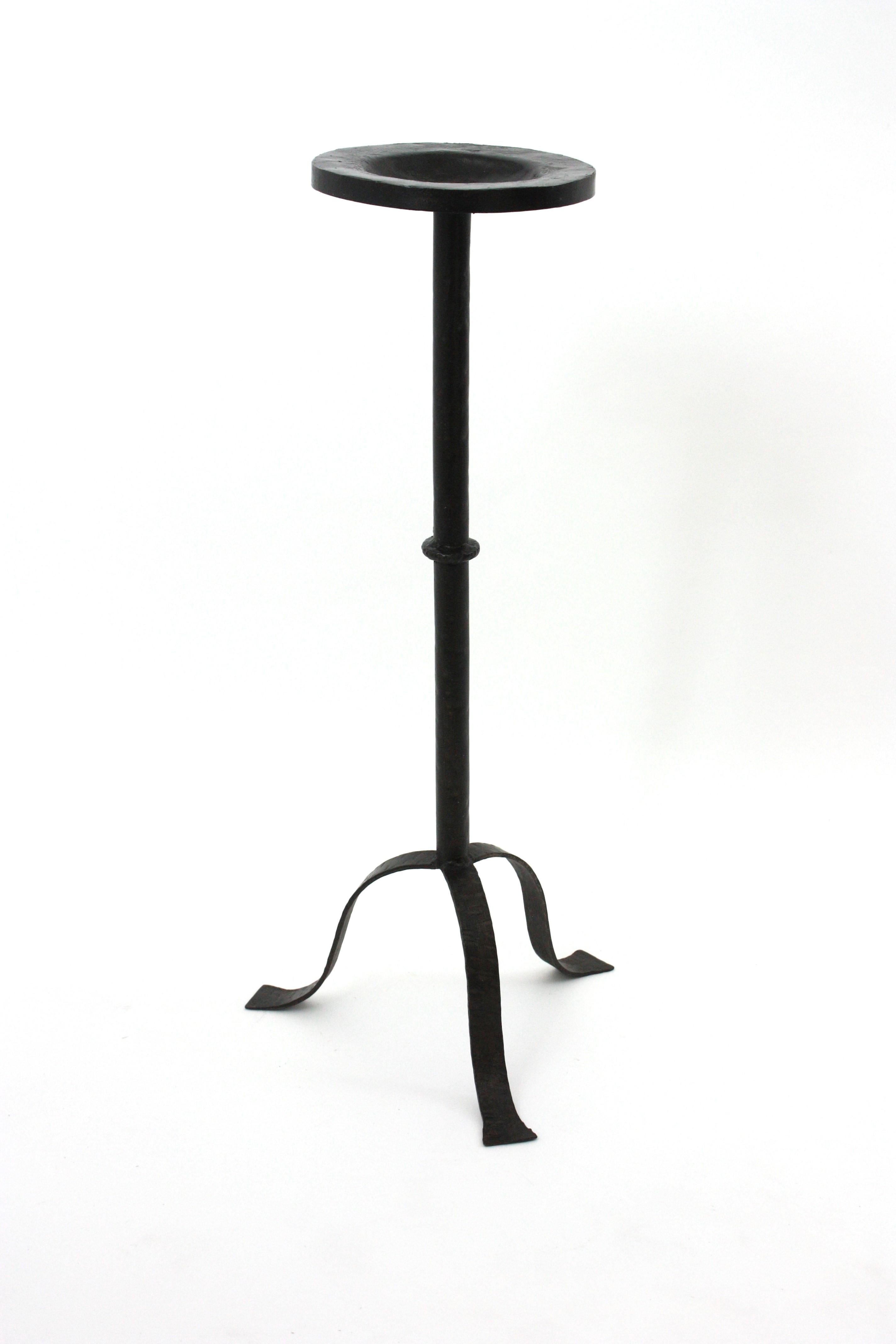 Table à boissons, table d'appoint ou d'appoint en fer forgé, 1940s en vente 3