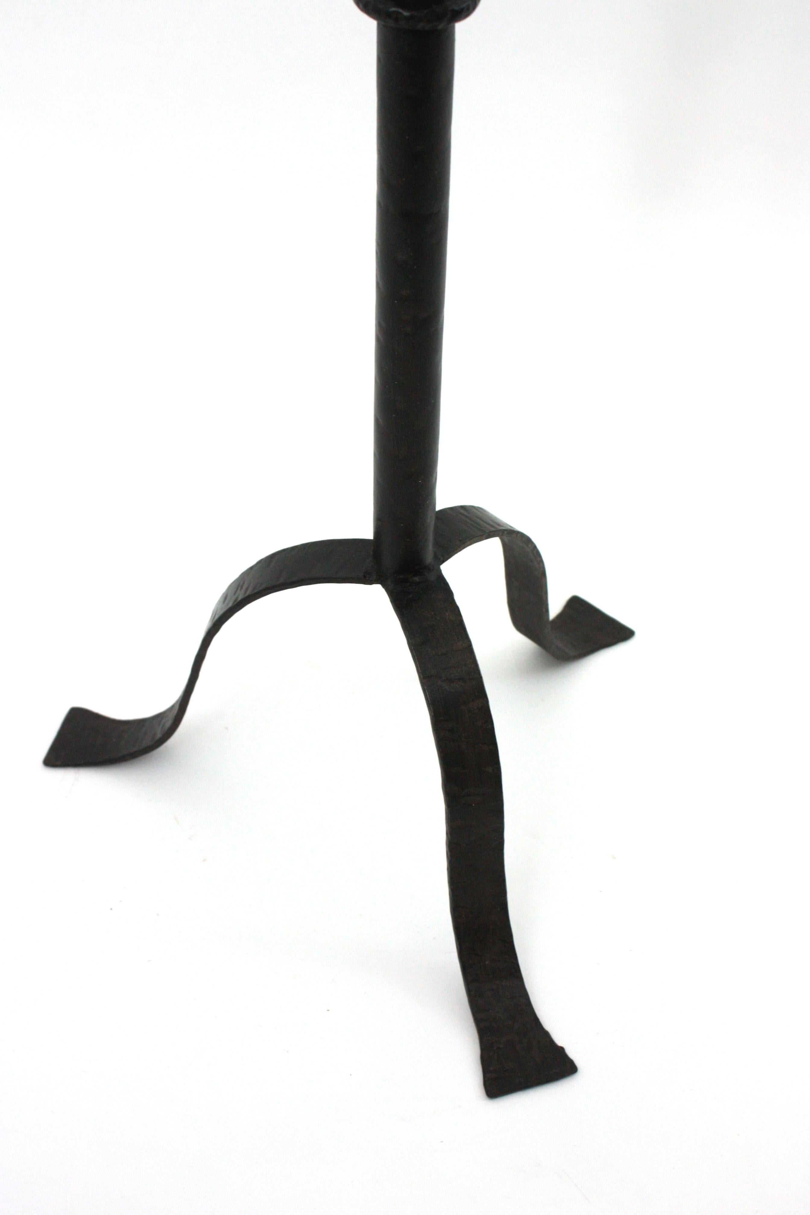 Table à boissons, table d'appoint ou d'appoint en fer forgé, 1940s en vente 4