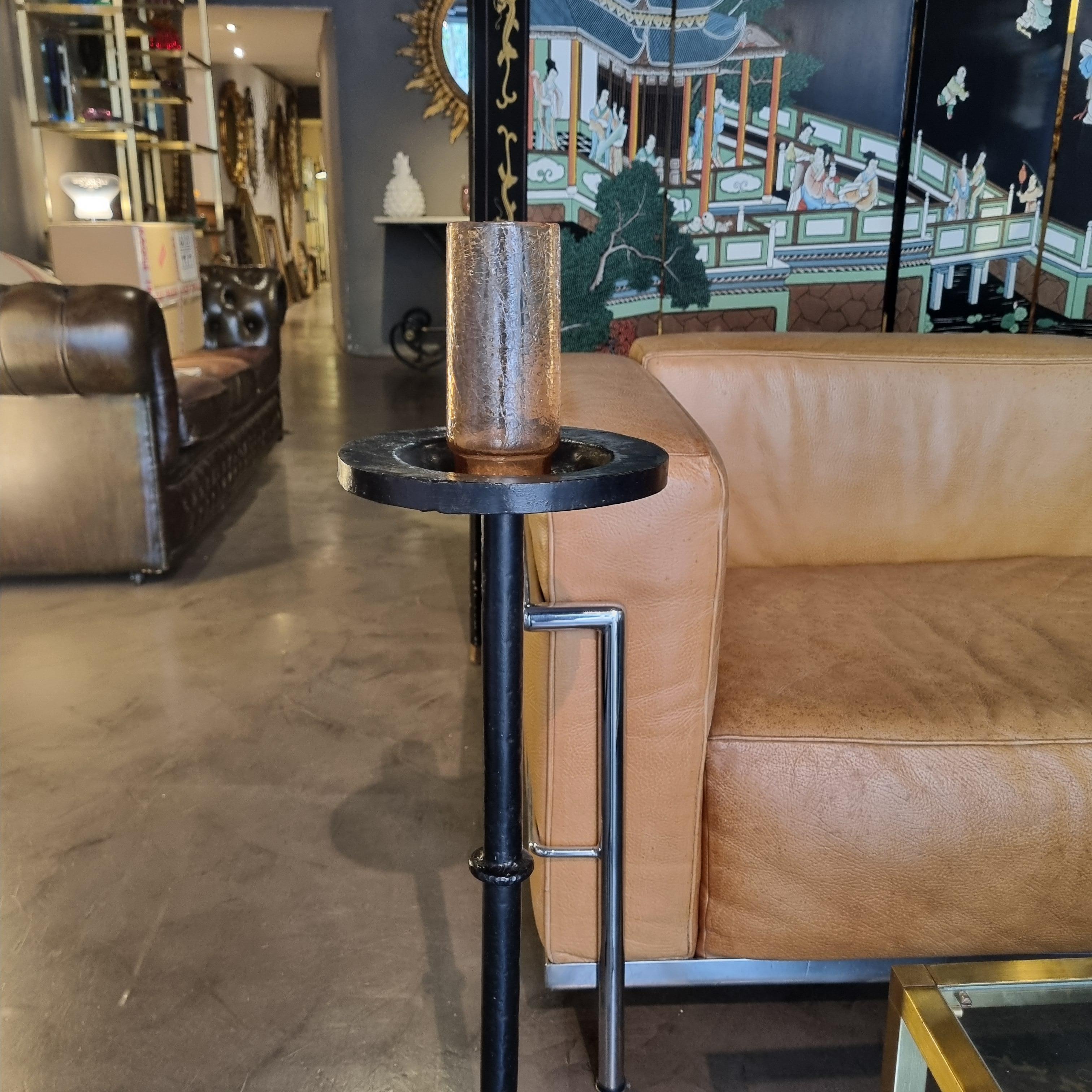 Table à boissons, table d'appoint ou d'appoint en fer forgé, 1940s en vente 11