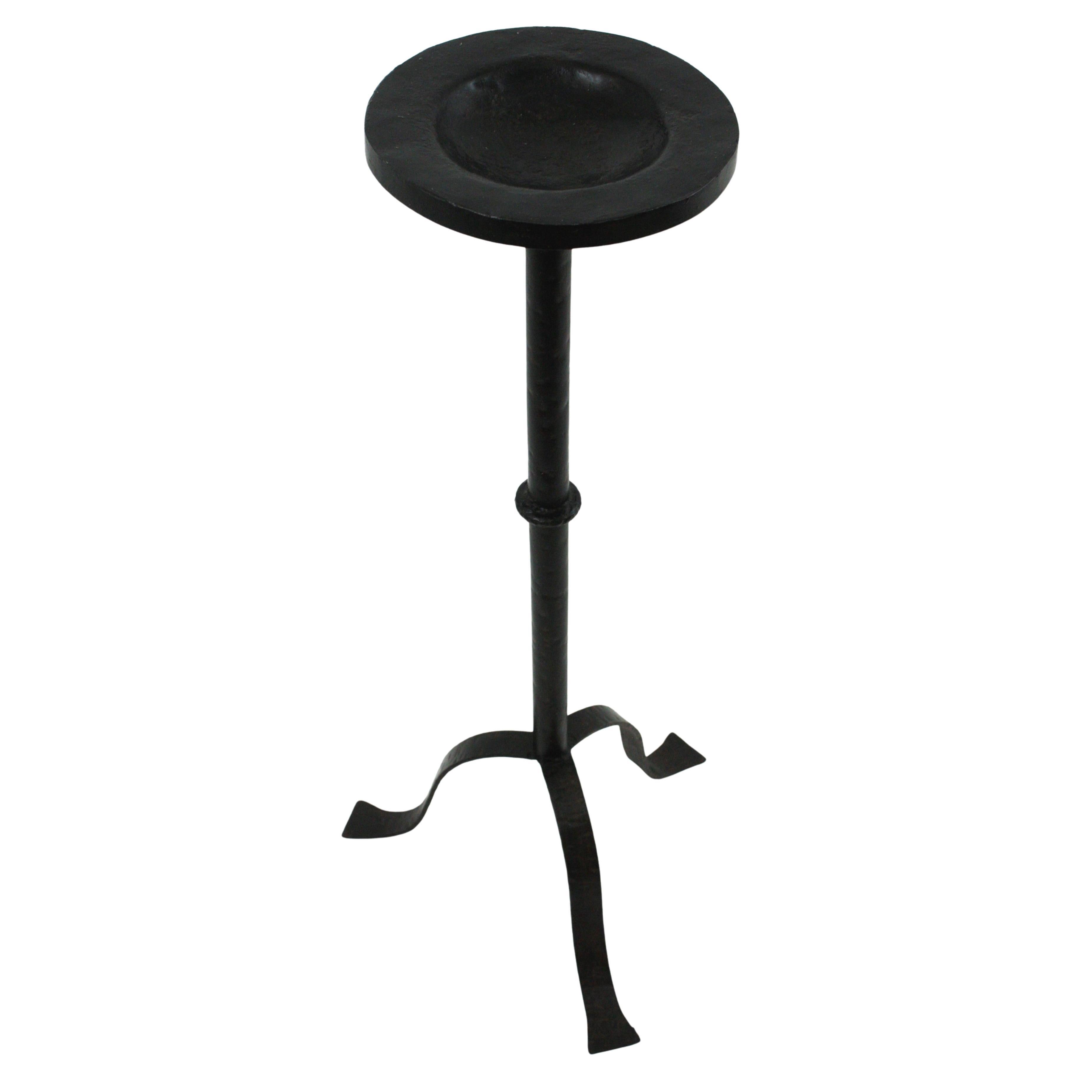 Table à boissons, table d'appoint ou d'appoint en fer forgé, 1940s en vente