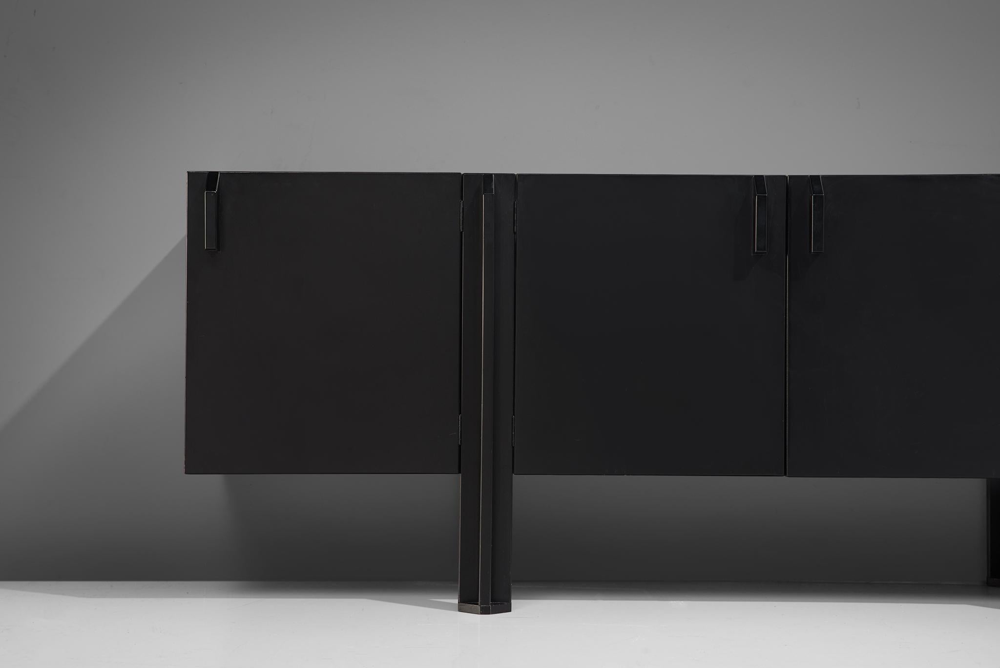 Spanish Black Satinated Sideboard by José Martínez-Medina 1