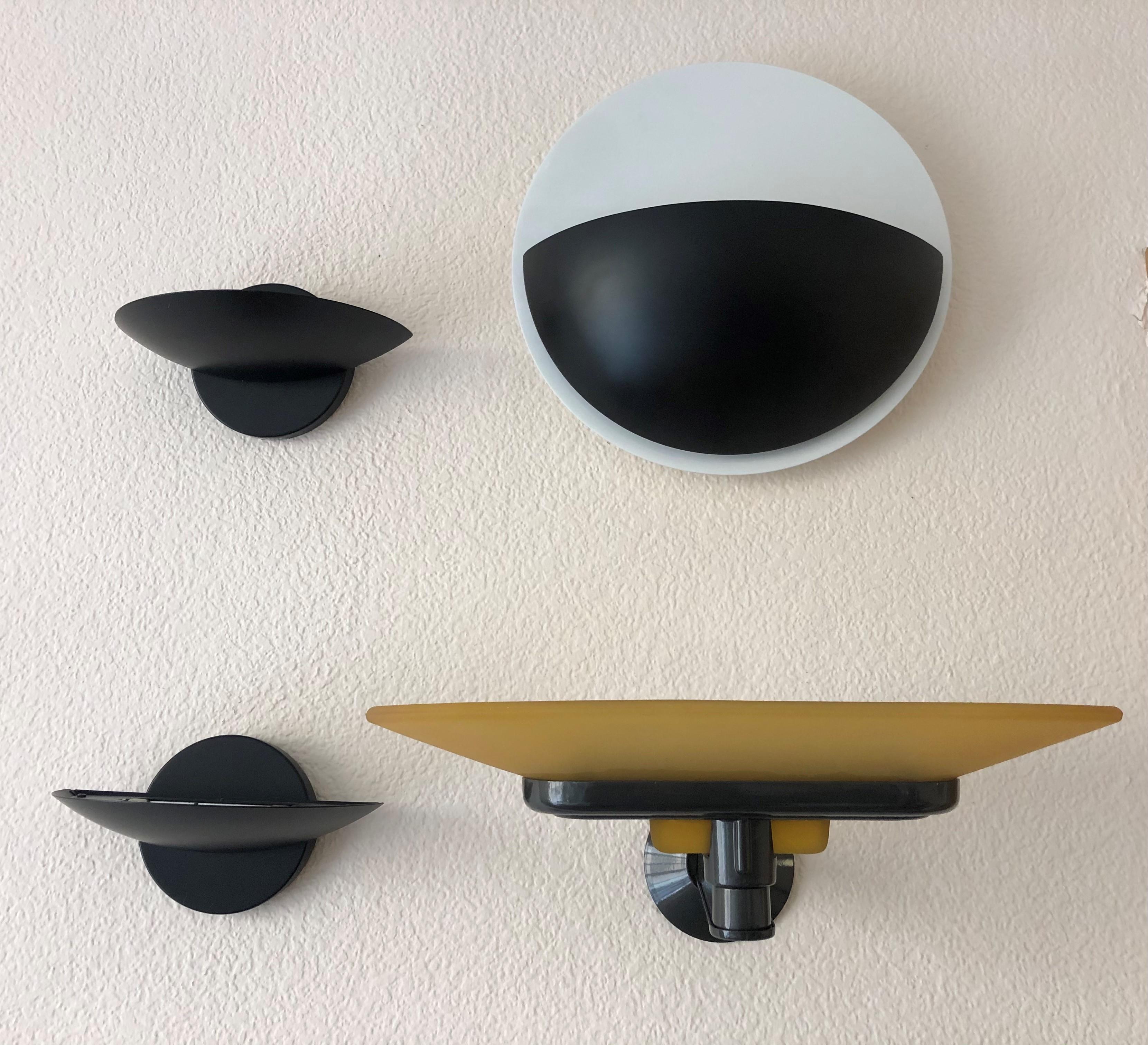 Metal Spanish Black Wall Sconces by Leonardo Marelli for Estiluz, 1980s