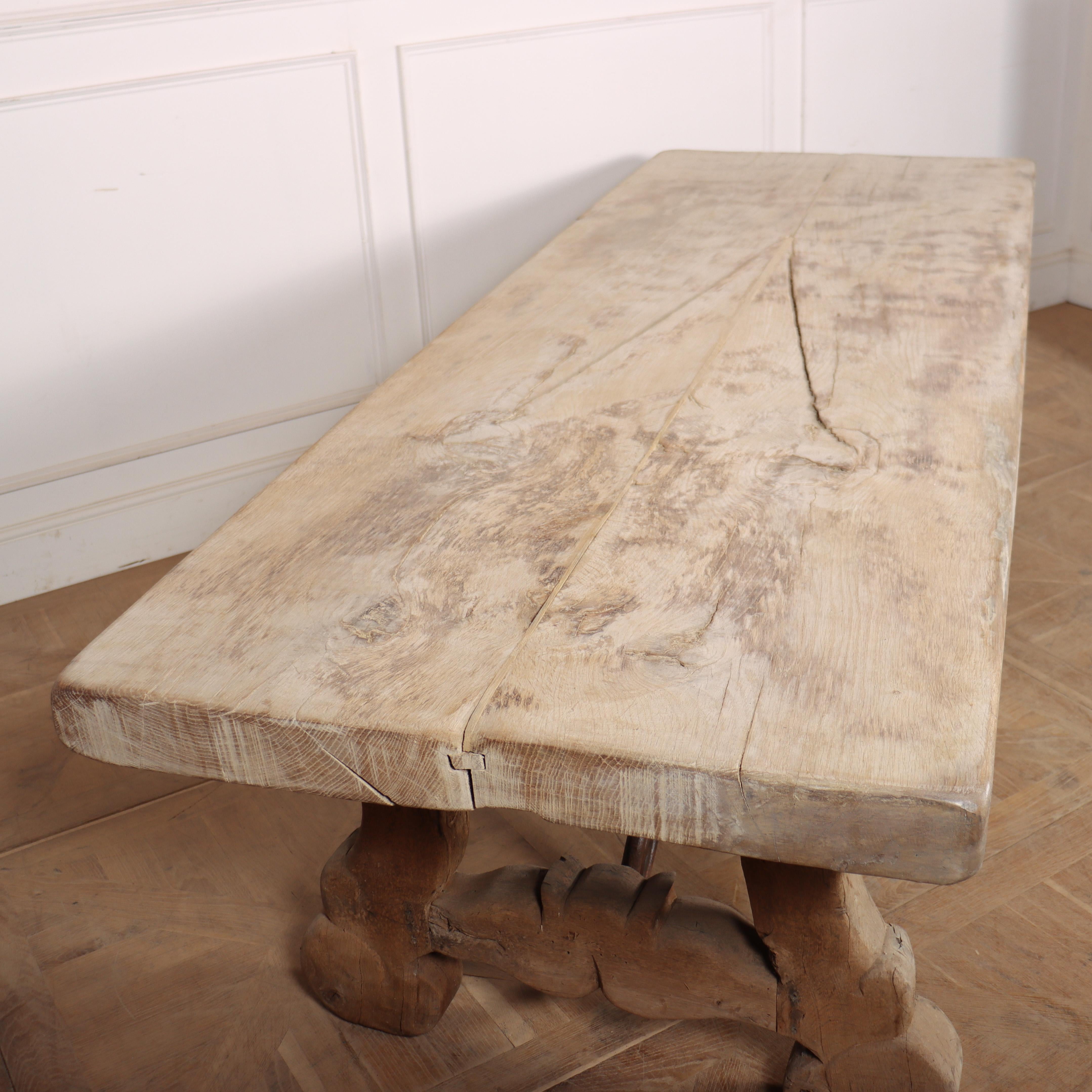 Spanish Bleached Oak Dining Table 1