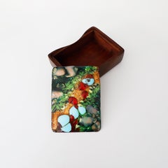 Spanish Box with Enamel Copper Decoration by Capo Esmaltes, c. 1960s