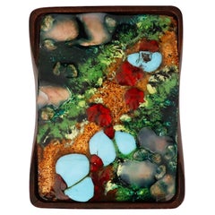 Spanish Box with Enamel Copper Decoration by Capo Esmaltes, c. 1960s