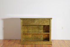 Spanish Brass 2-Drawer Bookcase Cabinet, Mid-20th Century