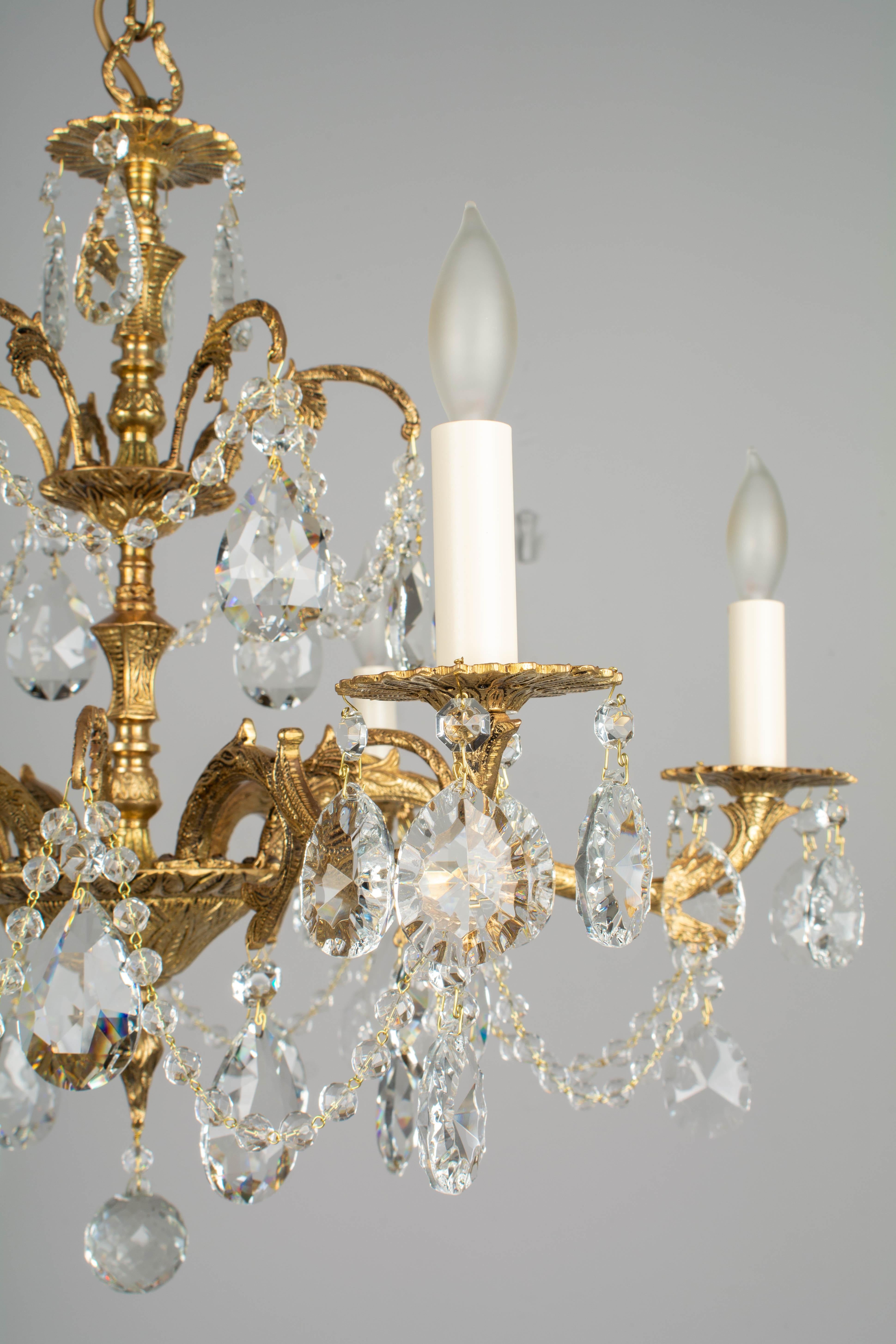 spanish brass chandelier