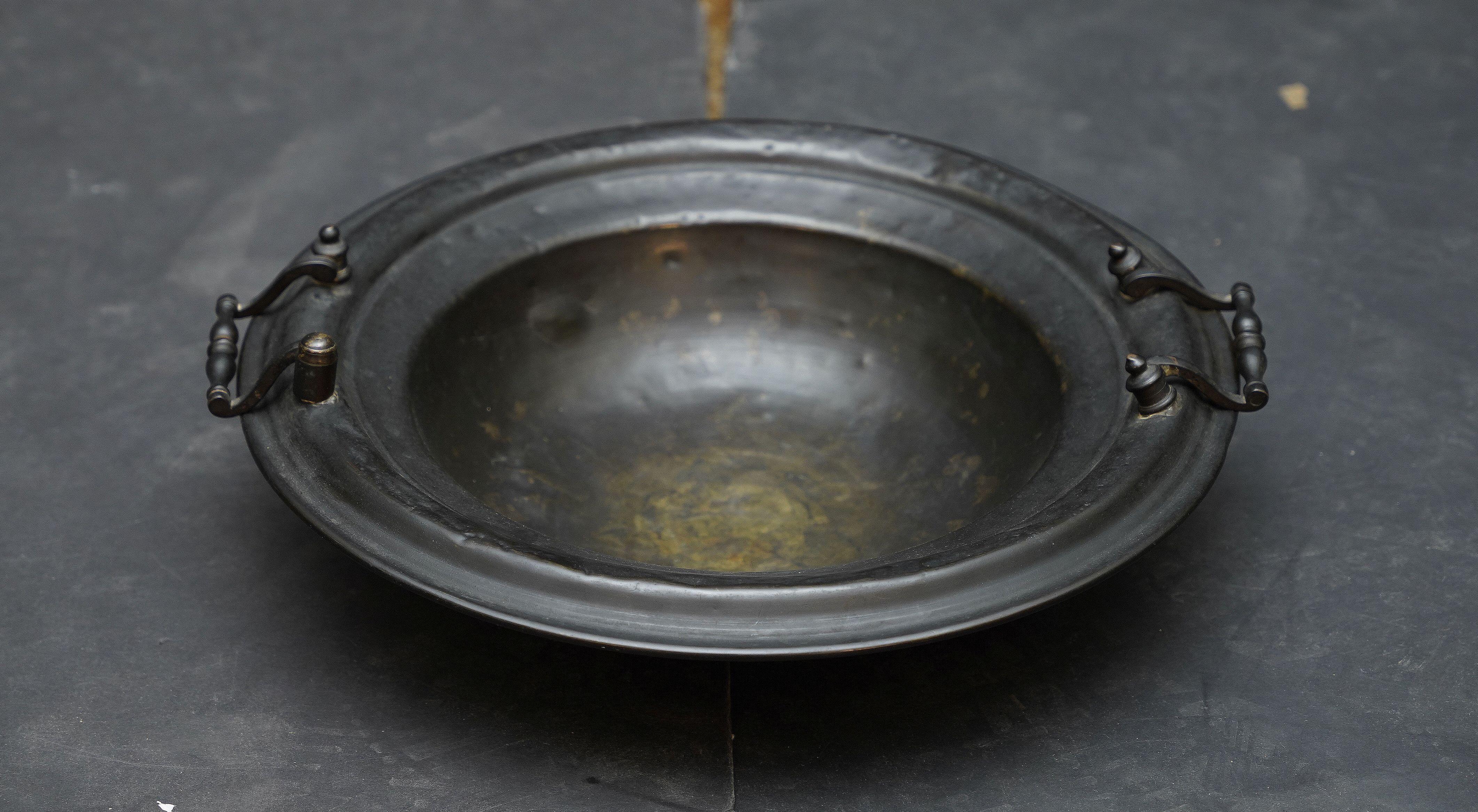 Spanish Brazier Warming Table of Brass-Bound Walnut 5