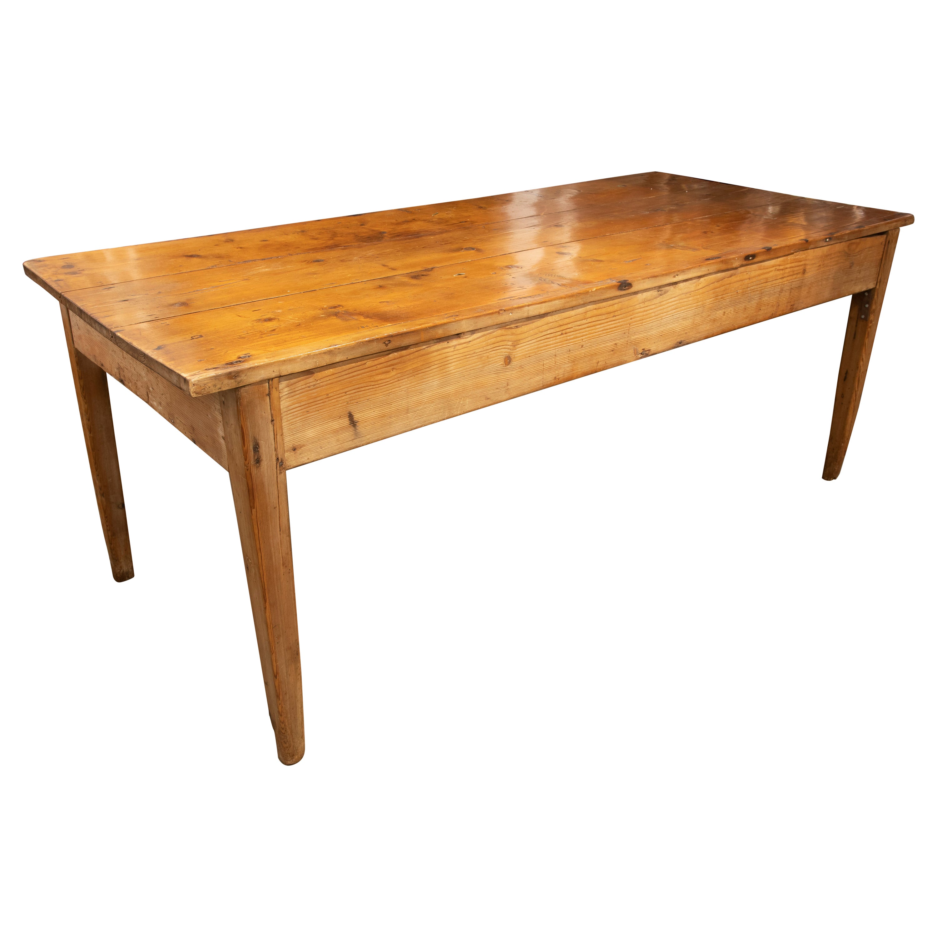 Spanish Bread Factory Pine Table with Simple Shapes