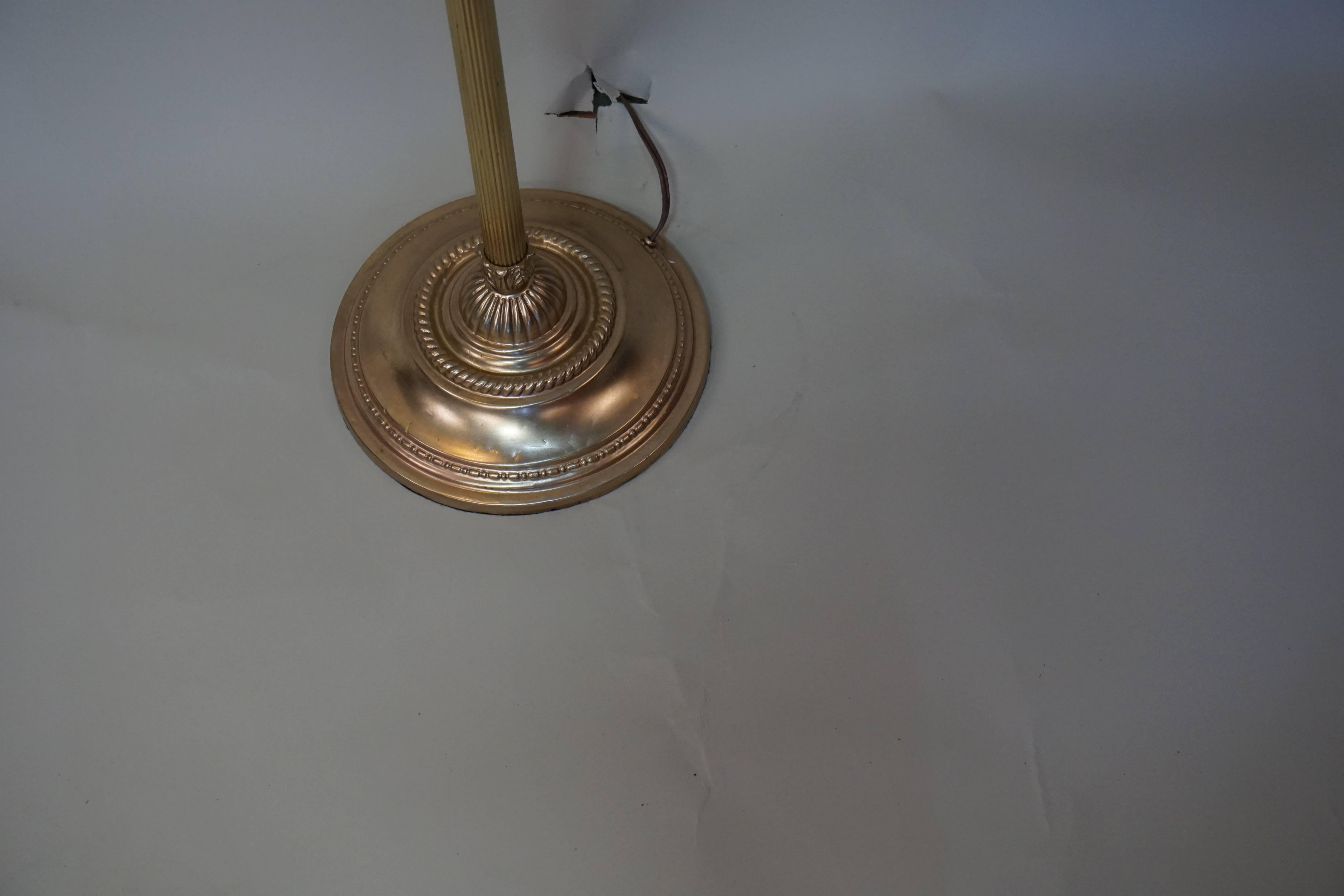Spanish Bronze Adjustable Floor Lamp In Good Condition In Fairfax, VA