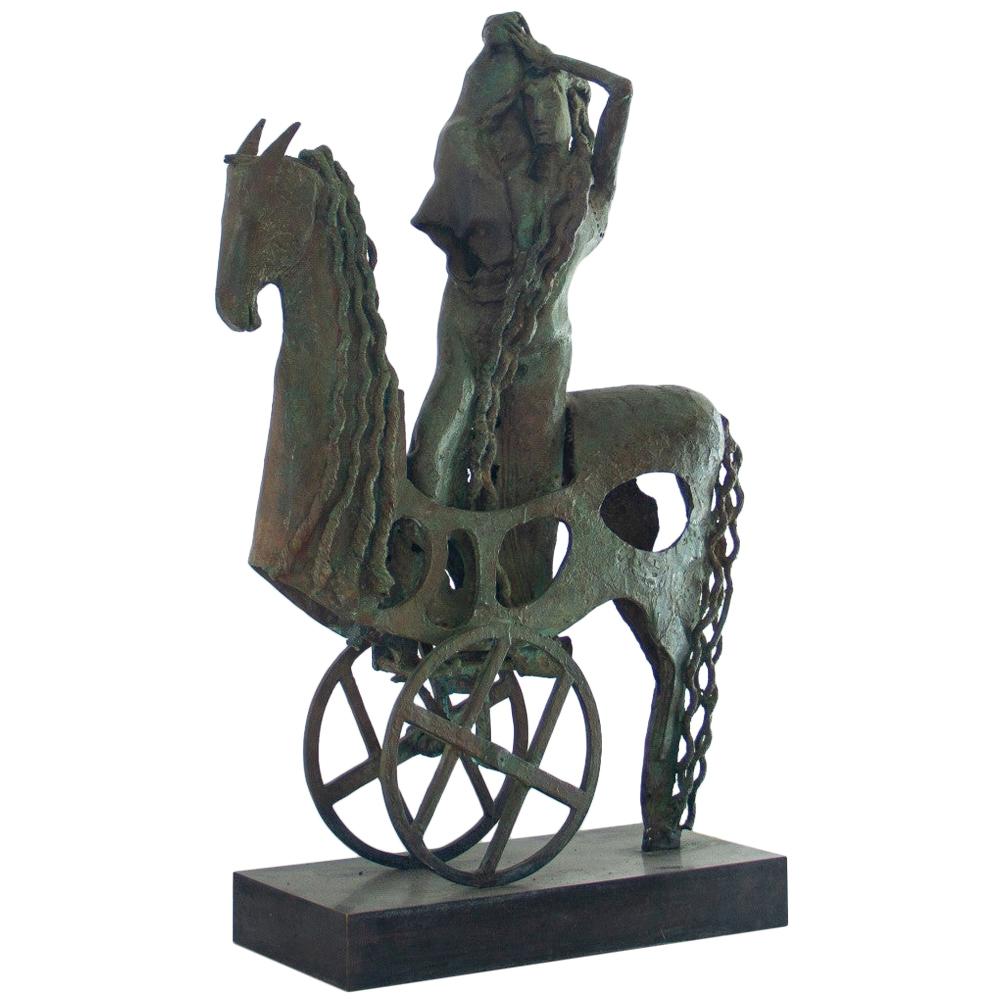 Spanish Bronze Sculpture by Oscar Estruga, circa 1979