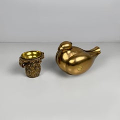 Spanish bronze sculpture Paloma Jet teapot and cup by Miguel Berrocal, 1976