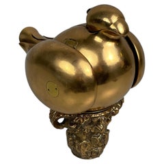 Spanish bronze sculpture Paloma Jet teapot and cup by Miguel Berrocal, 1976