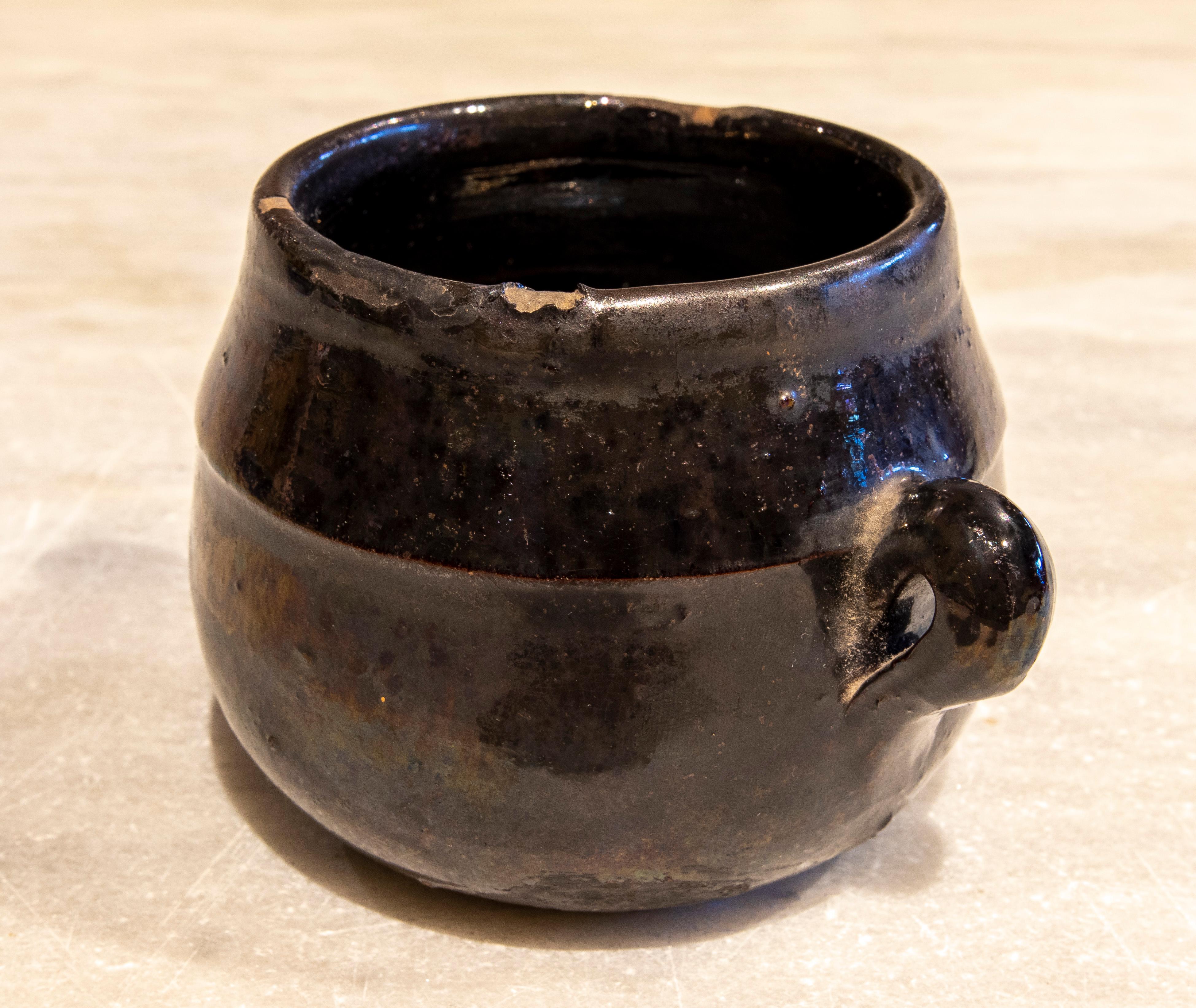 Spanish Brown Glazed Earthenware Casserole 3