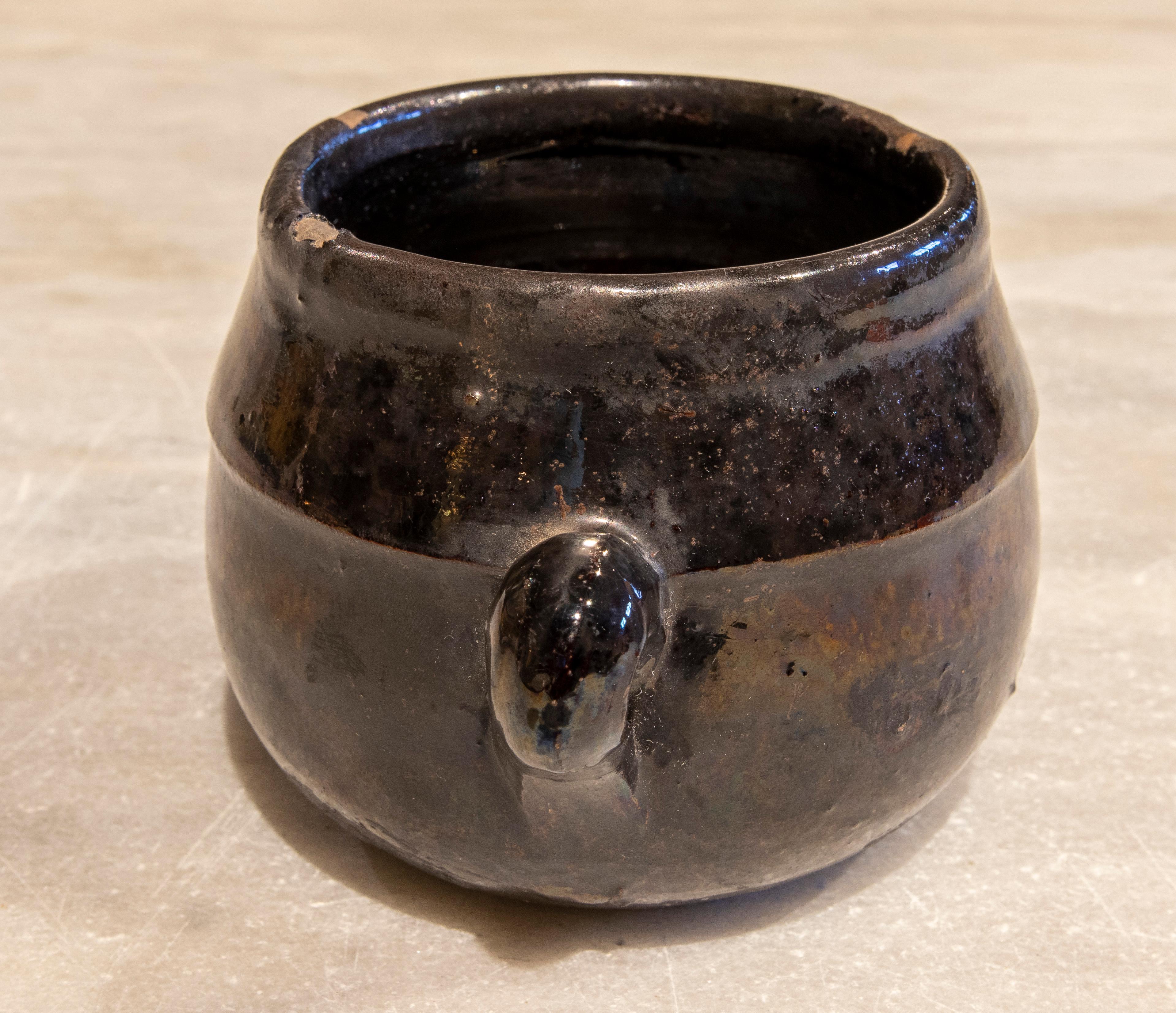 Spanish Brown Glazed Earthenware Casserole 4