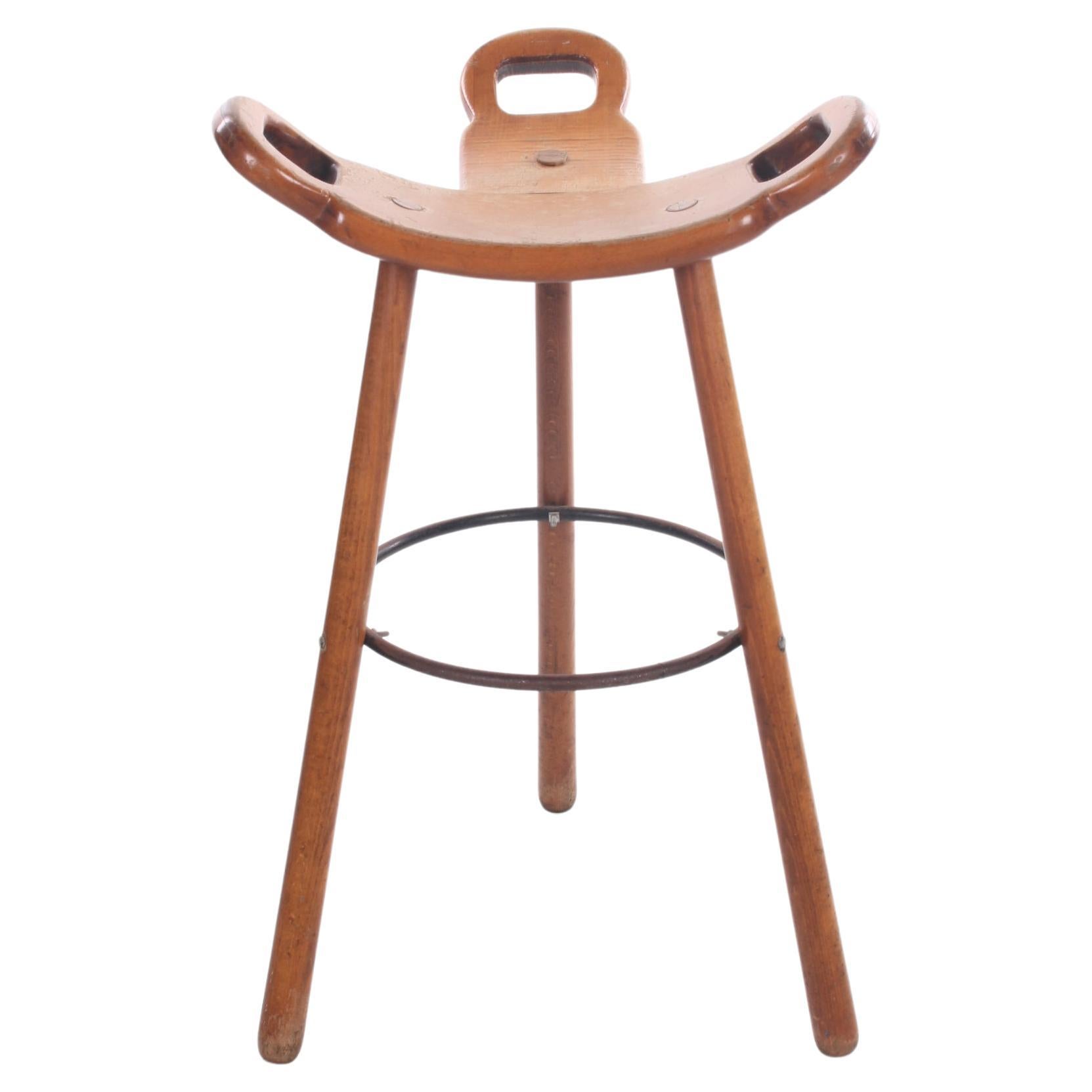 Spanish Brutalist Barstool Marbella for Confonorm, 1970s