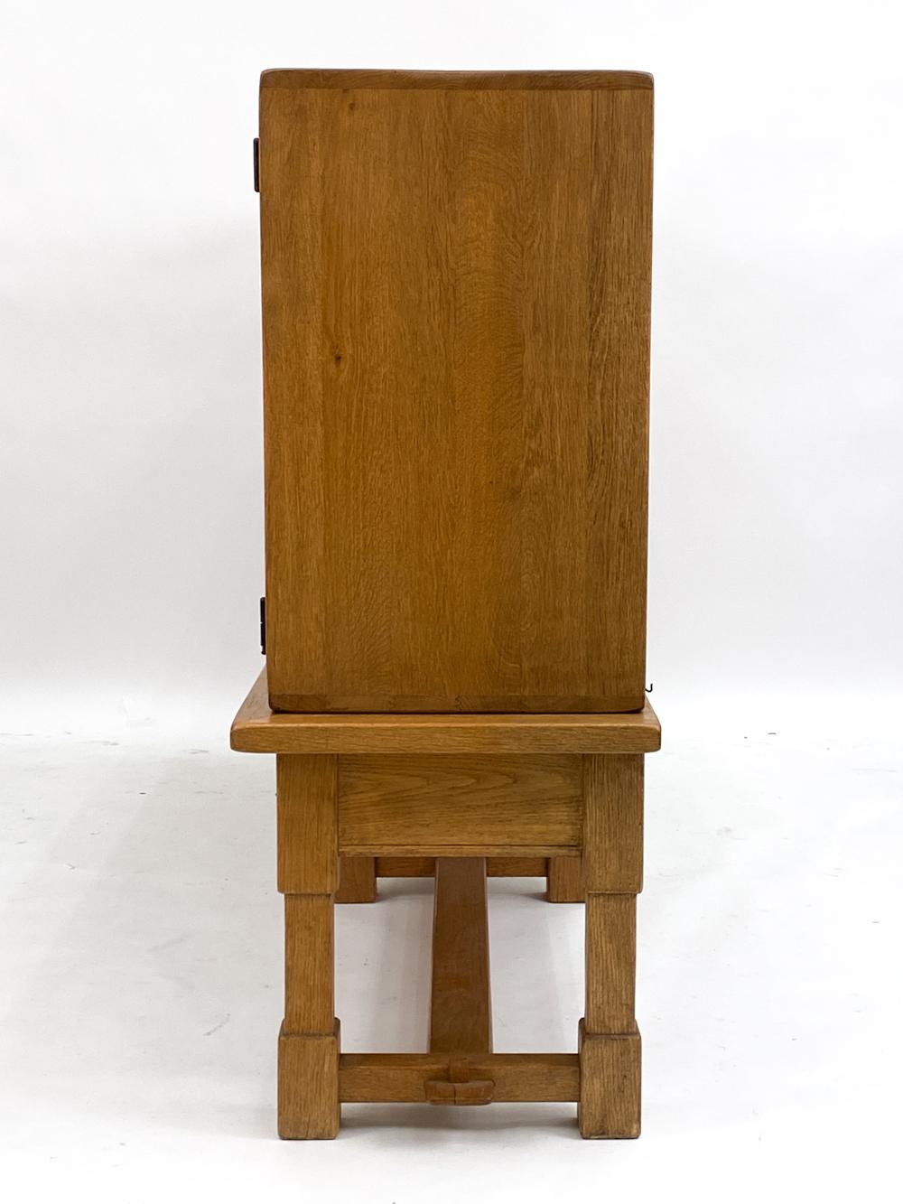 Spanish Brutalist Oak Highboard, Circa 1970's 5