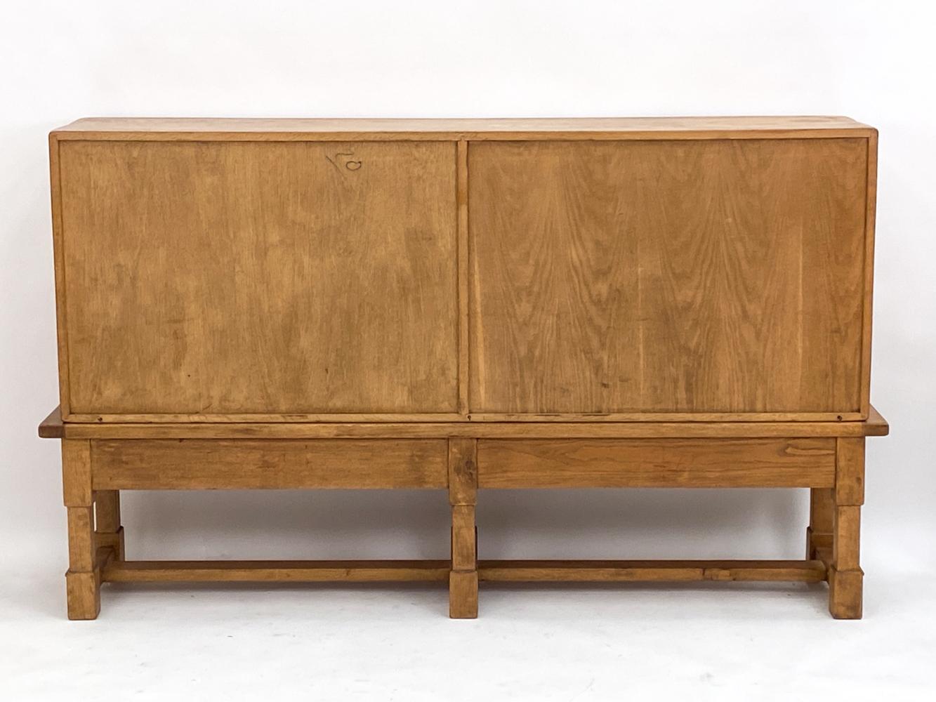 Spanish Brutalist Oak Highboard, Circa 1970's 7