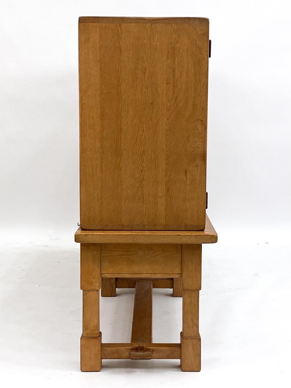 Spanish Brutalist Oak Highboard, Circa 1970's 10