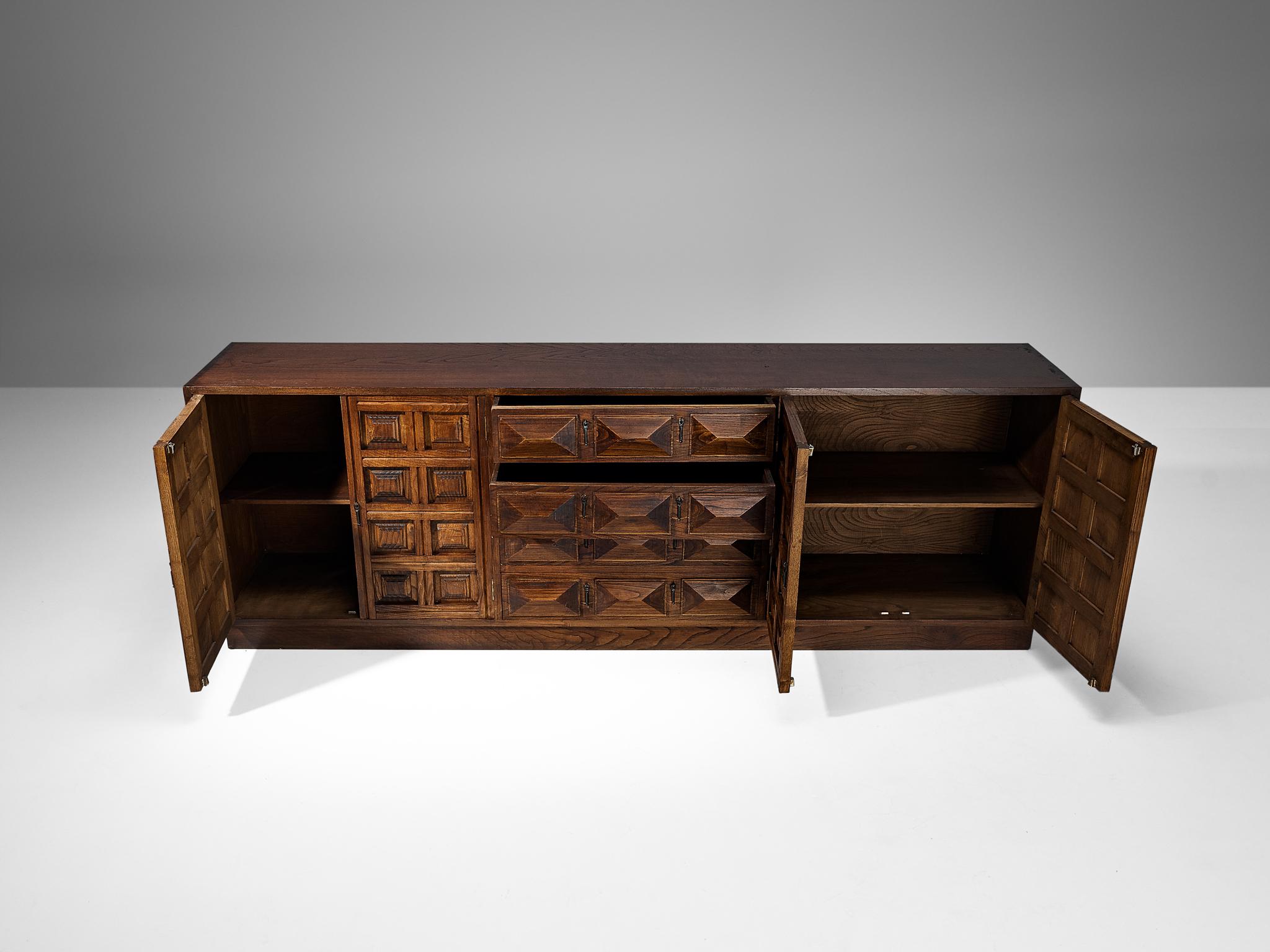 Spanish Brutalist Sideboard in Stained Ash 7
