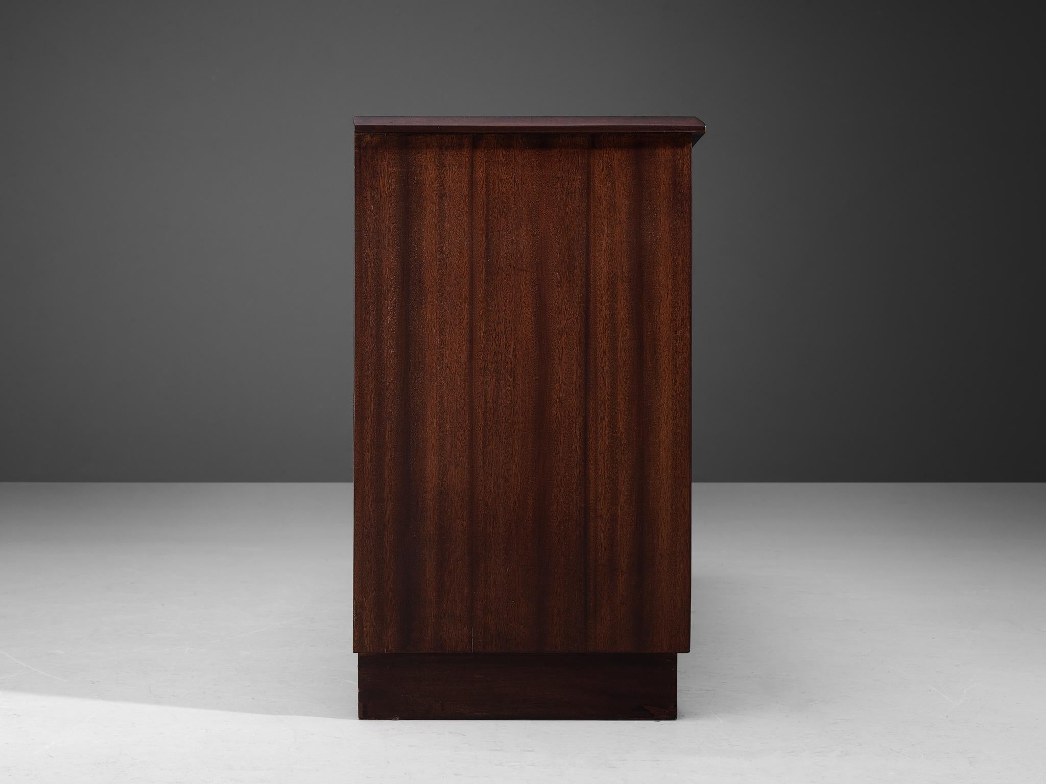 Spanish Brutalist Sideboard in Stained Mahogany 6