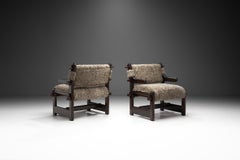 Spanish Cabinetmaker Mid-Century Brutalist Armchairs, Spain ca 1960s