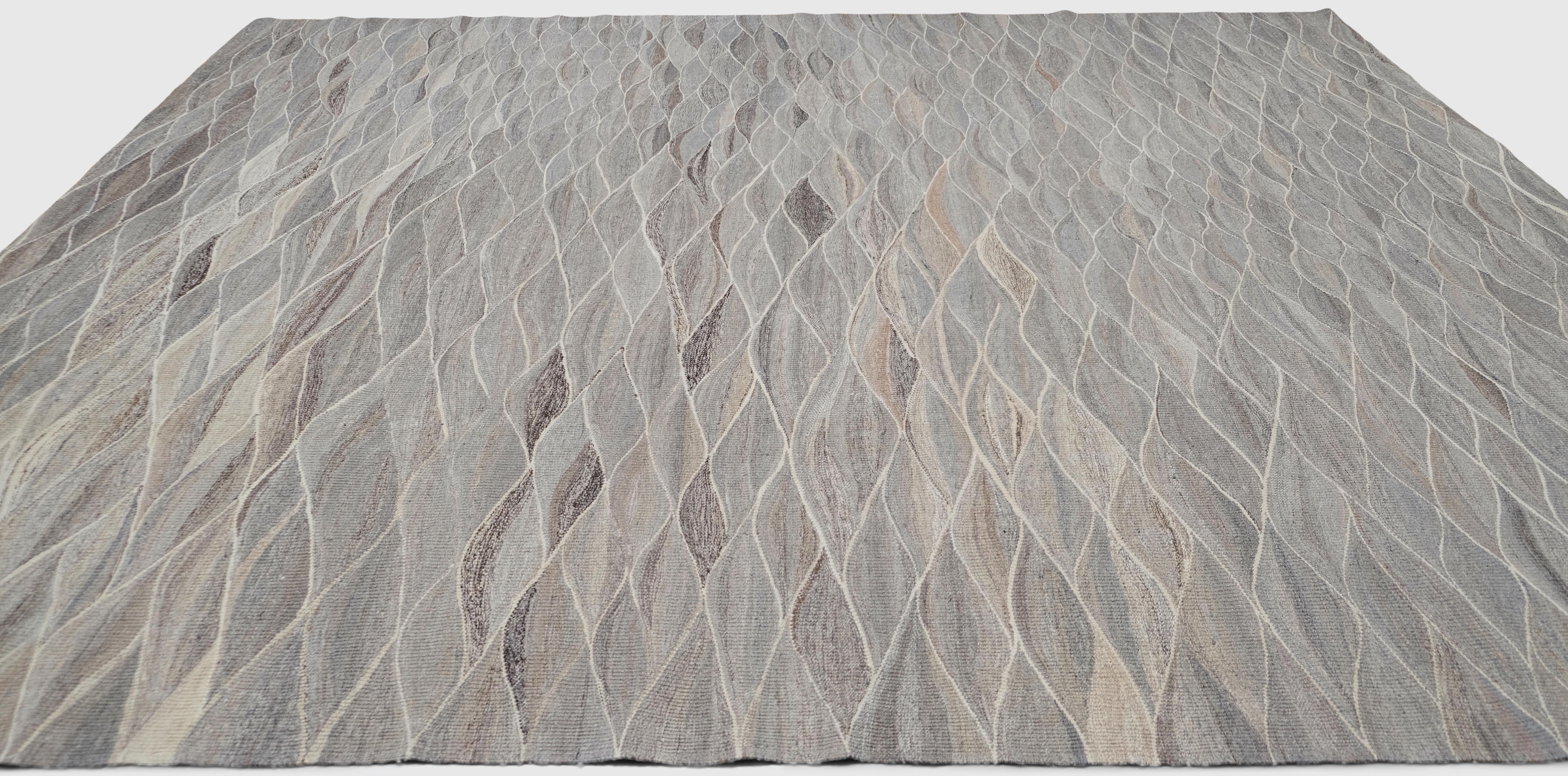 Kilim español de inspiración californiana 11'9''x14' Anudado a mano en venta