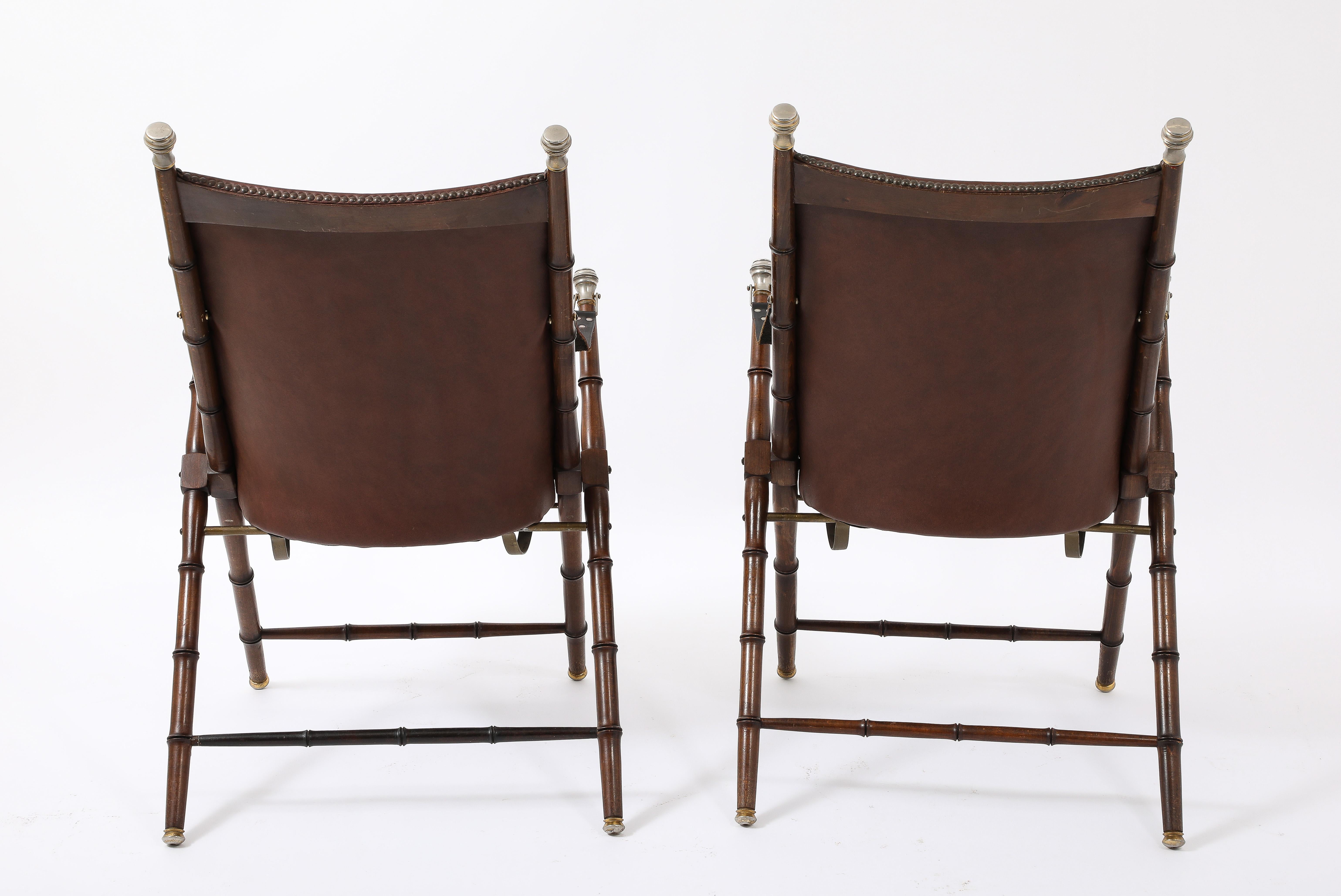 Spanish Campaign Chairs, Spain 1950's For Sale 5