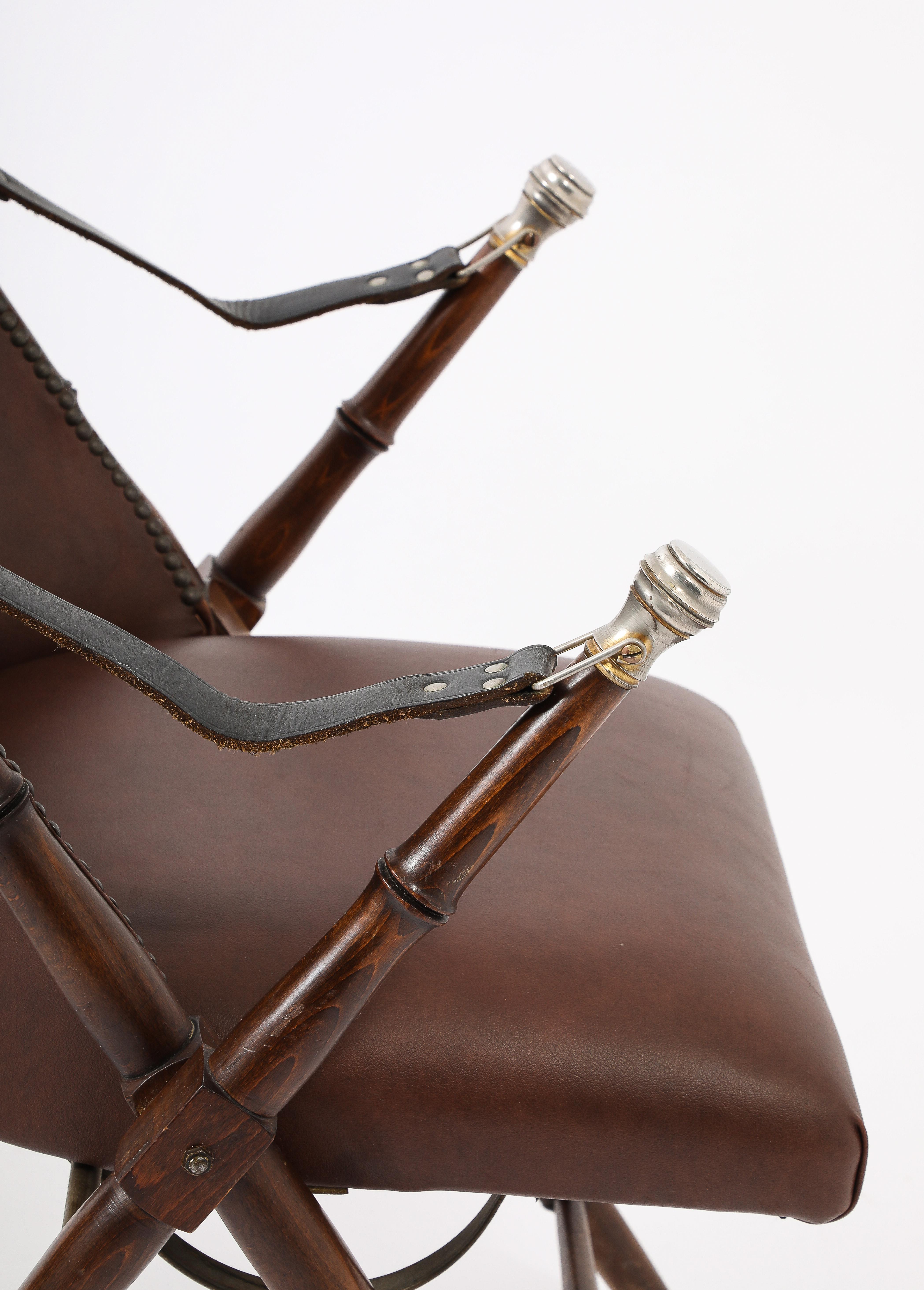 20th Century Spanish Campaign Chairs, Spain 1950's For Sale