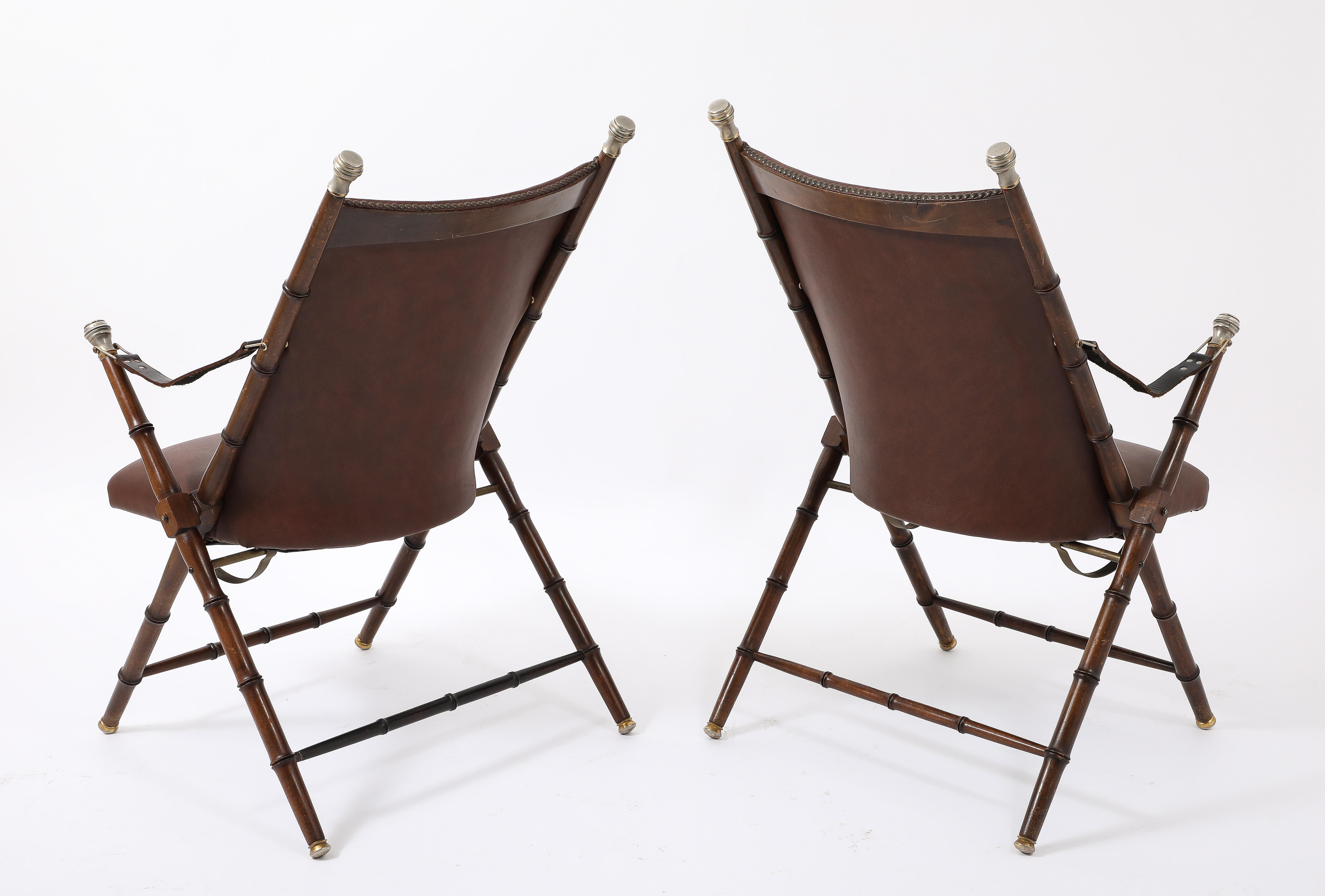 Spanish Campaign Chairs, Spain 1950's For Sale 3