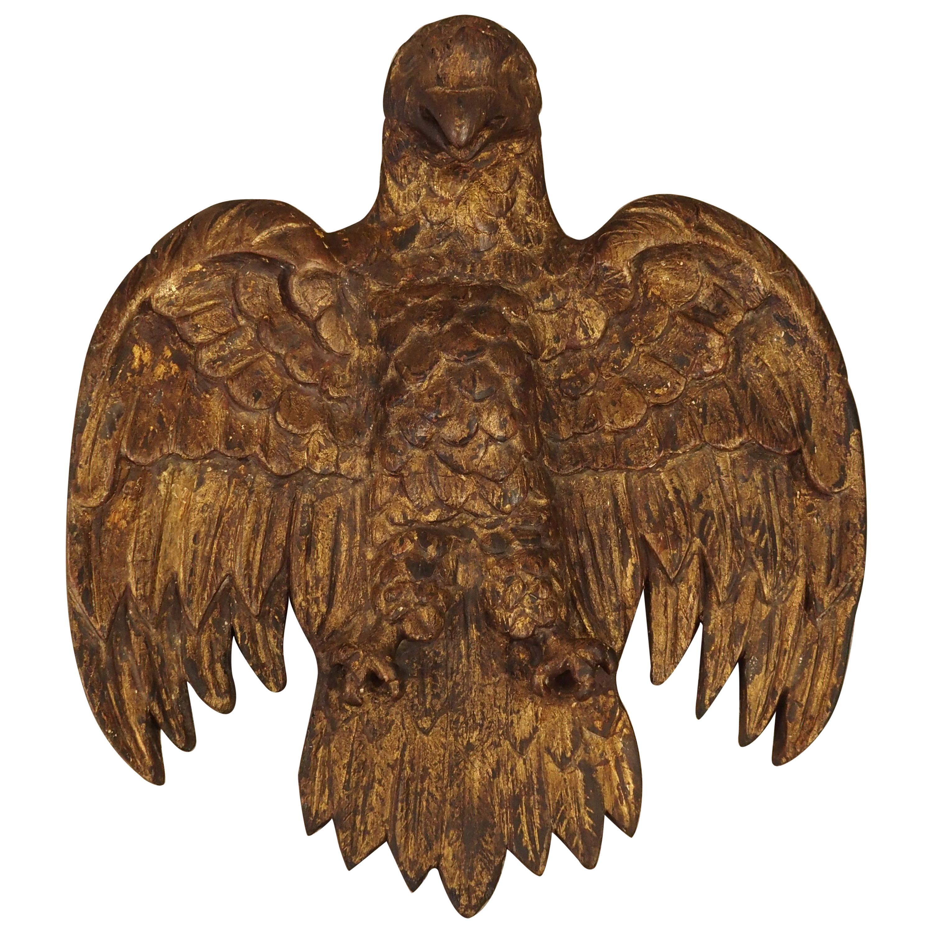 Spanish Carved Giltwood Eagle, 18th Century