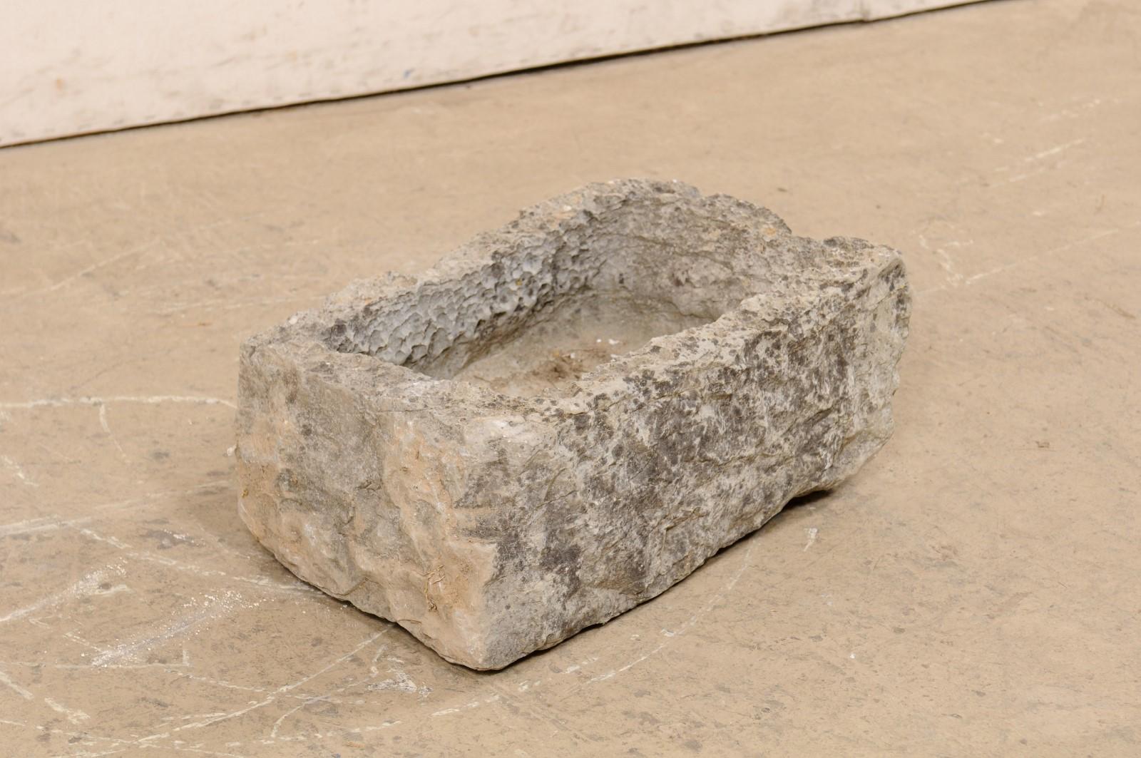 Spanish Carved-Stone Garden Trough, Early 20th Century For Sale 5