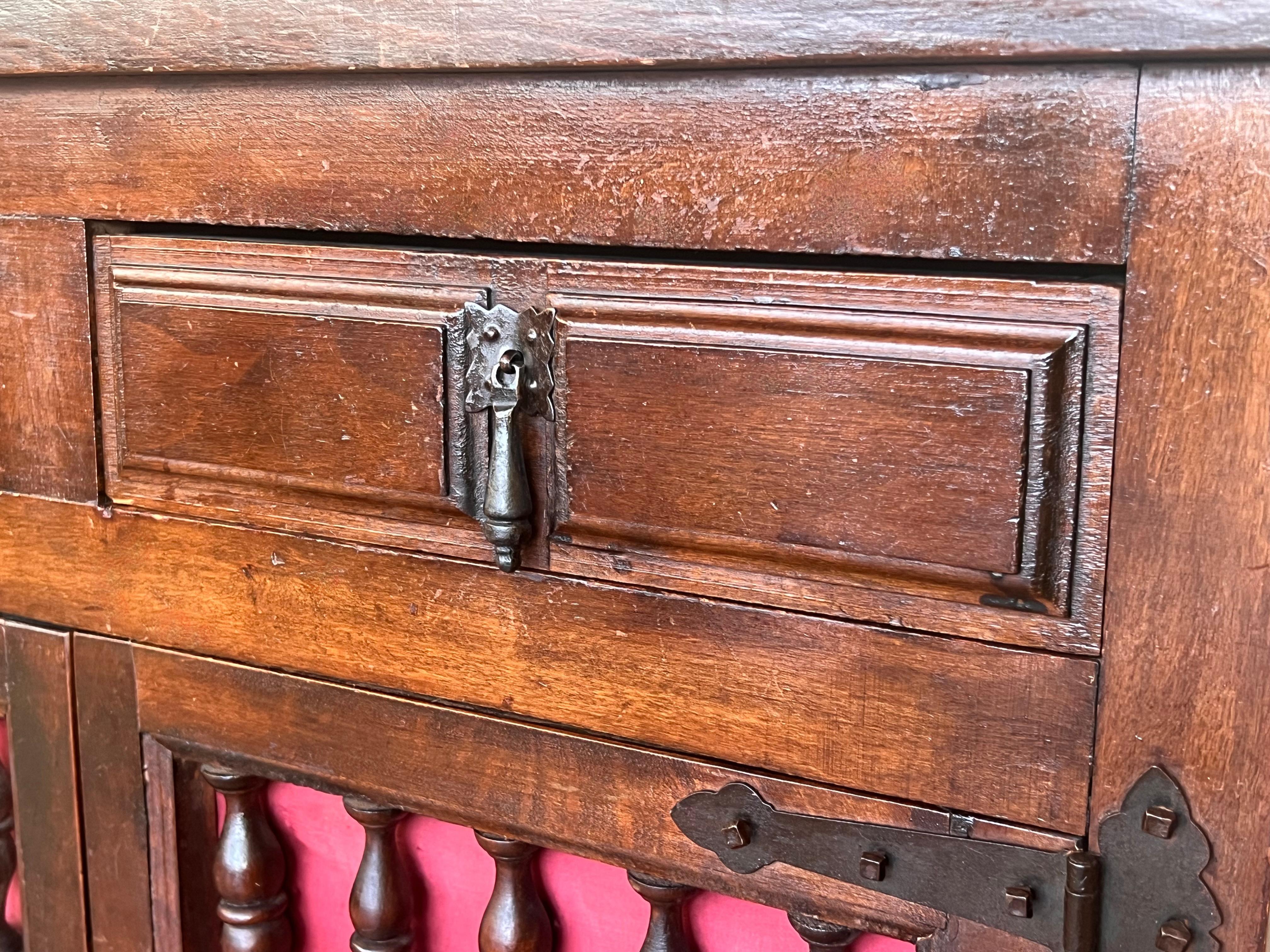 Spanish Carved Walnut Chest of Drawers, Nightstands or Narrow Console, 1920s For Sale 4