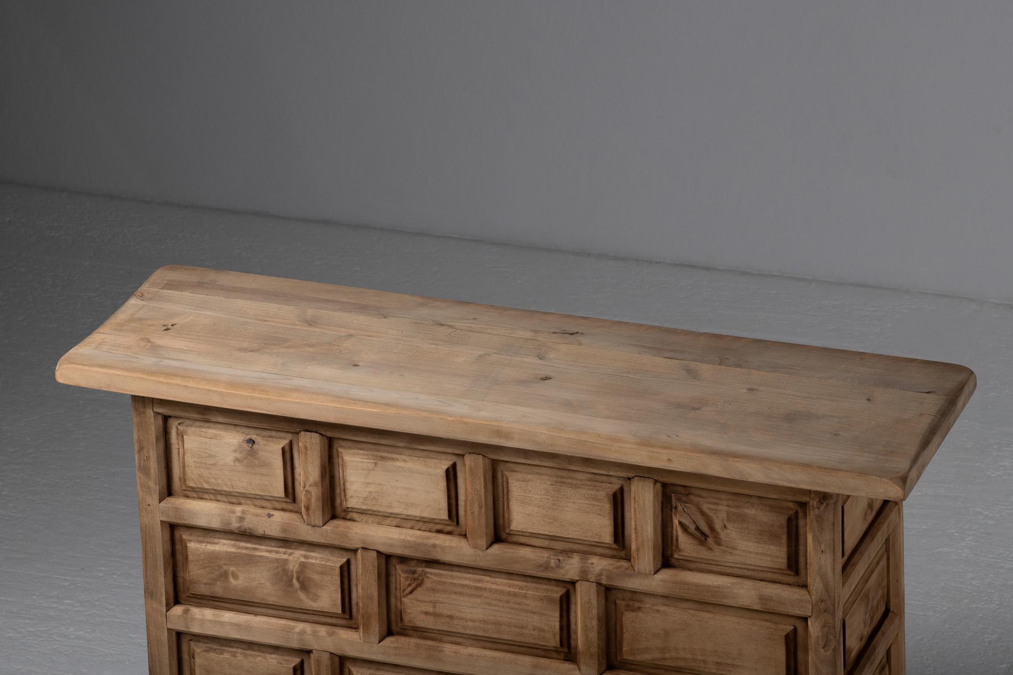 Spanish Carved Walnut Draper’s Counter, Castilian Revival, 1930s For Sale 5