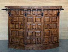 Spanish Carved Walnut Draper’s Counter, Castilian Revival, 1930s