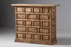 Spanish Carved Walnut Draper’s Counter, Castilian Revival, 1930s