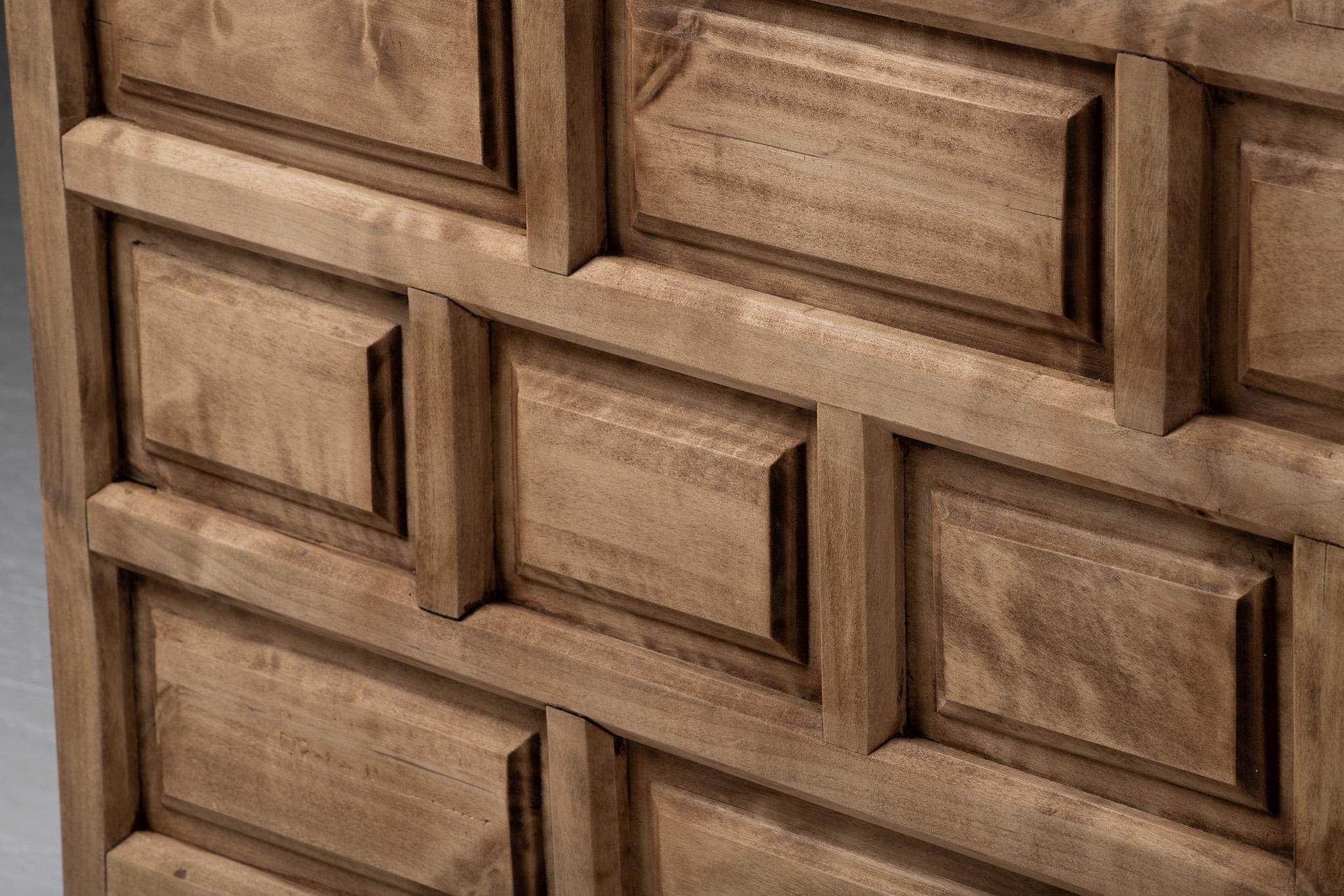 Spanish Colonial Spanish Carved Walnut Draper’s Counter, Castilian Revival, 1930s For Sale