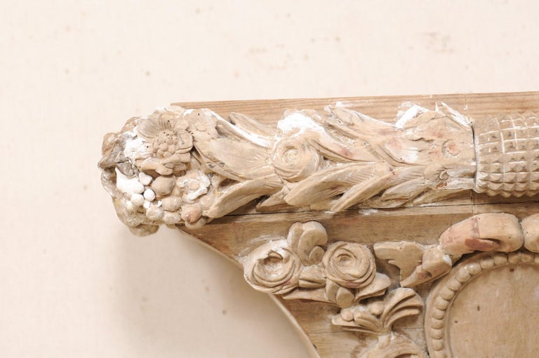 Spanish Carved-Wood Capital Decorative Architectural Wall Bracket, 19th Century For Sale 2