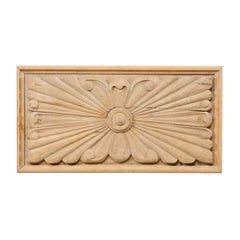 Spanish Carved Wood Wall Plaque from the Early 20th Century in Natural Finish