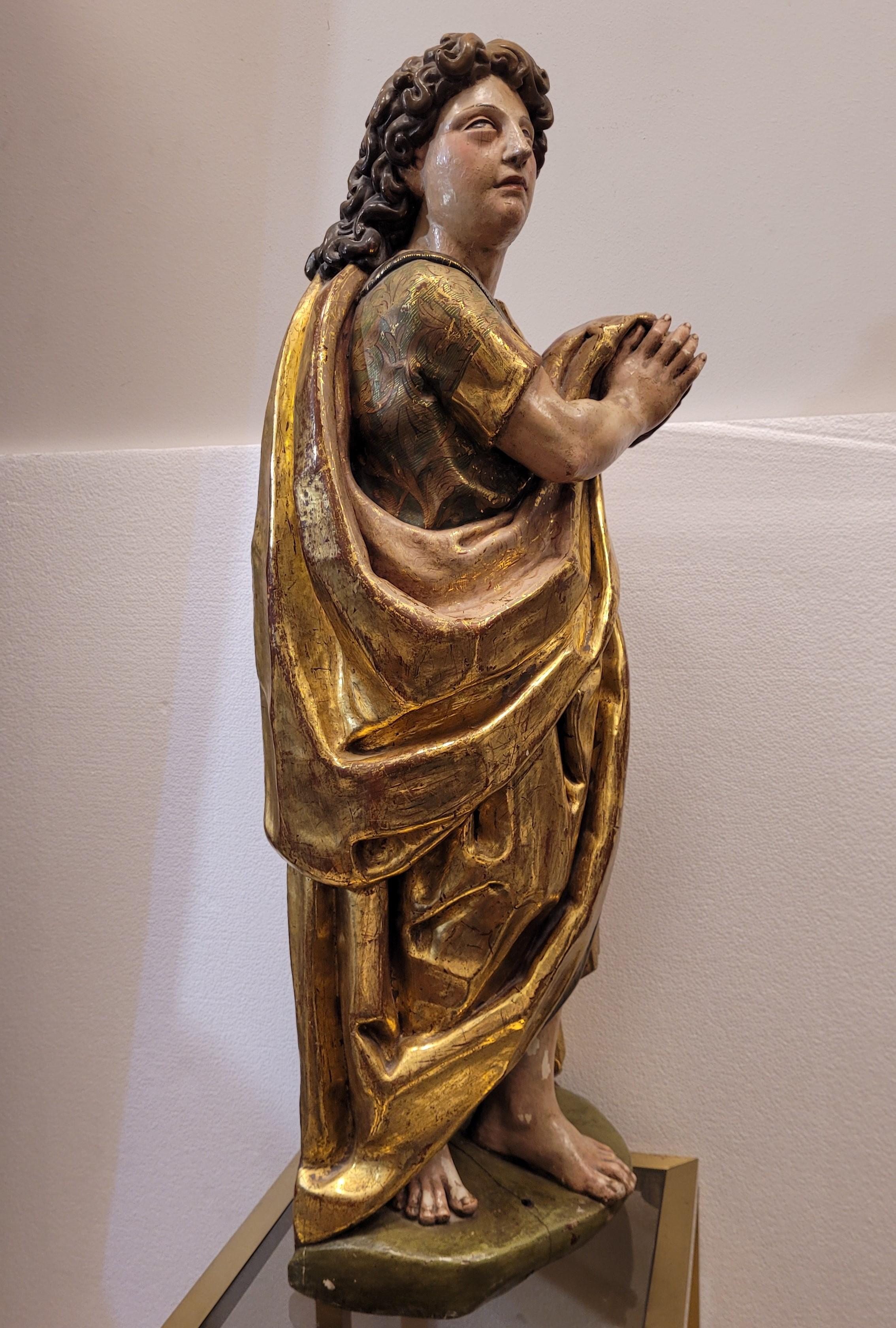 Spanish Carving of Saint John the Evangelist,  School of Juan de Ancheta In Good Condition For Sale In Valladolid, ES