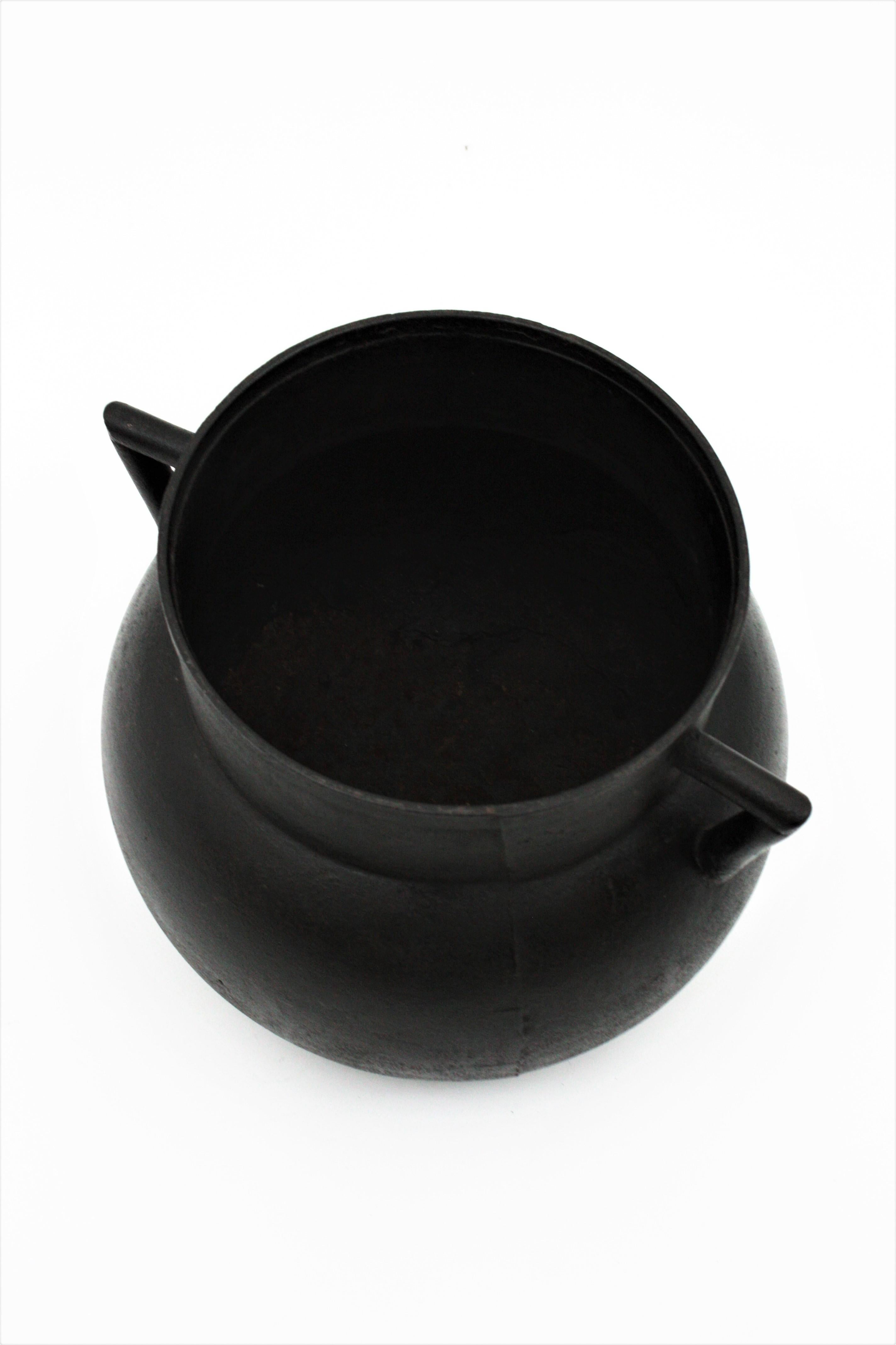 Spanish Cast Iron Cauldron Pot or Vessel For Sale 7