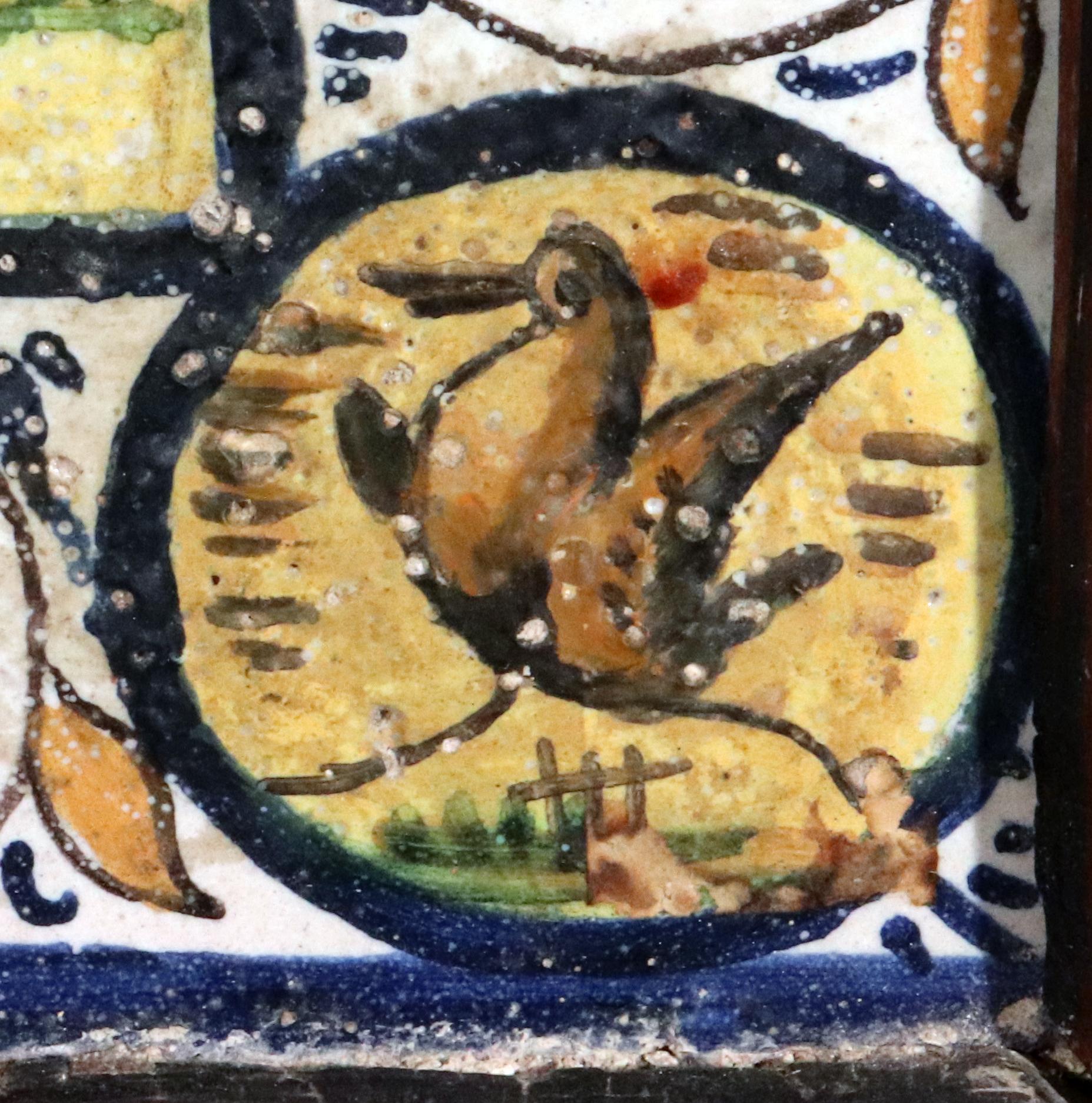Spanish Catalan Faience Hunting Subject Tile Picture For Sale 8