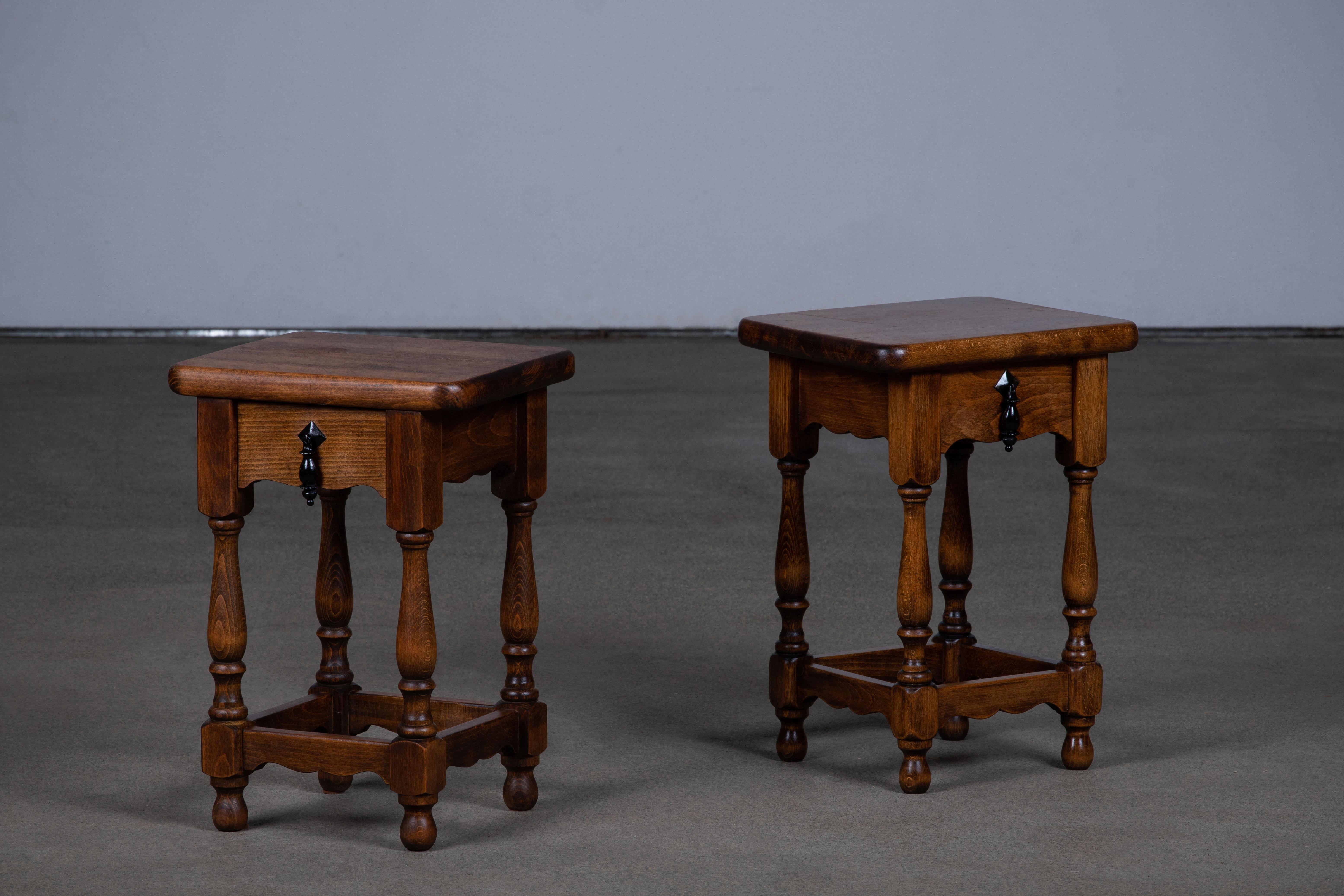 Baroque Spanish Catalan Pair of Side Table or End Table, Spain, 1960s