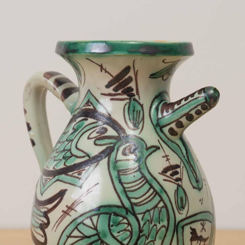 Vaso spagnolo in ceramica dipinta di Domingo Punter, firmato in vendita 4