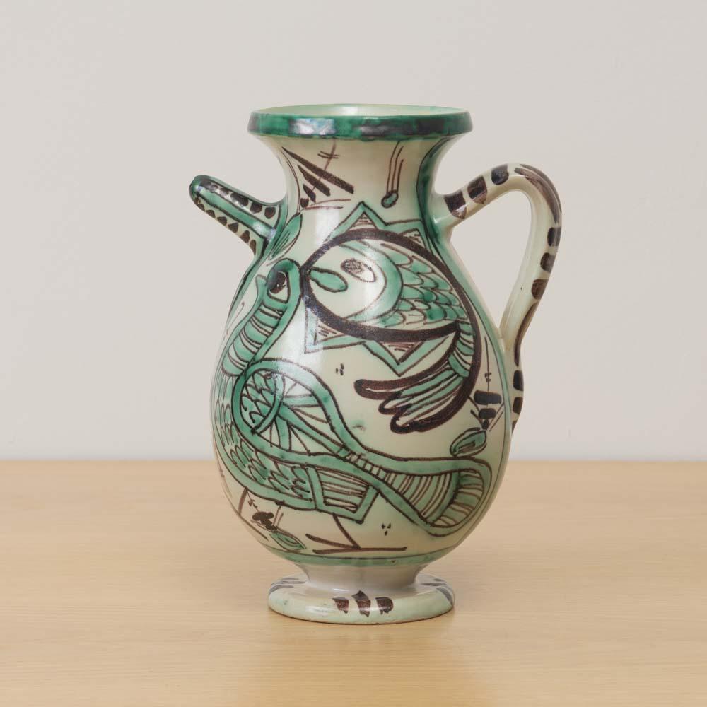 Ceramica Vaso spagnolo in ceramica dipinta di Domingo Punter, firmato in vendita