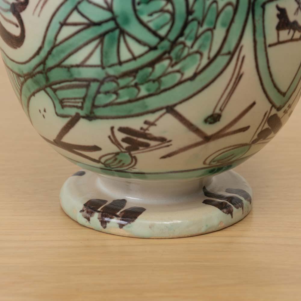 Vaso spagnolo in ceramica dipinta di Domingo Punter, firmato in vendita 3