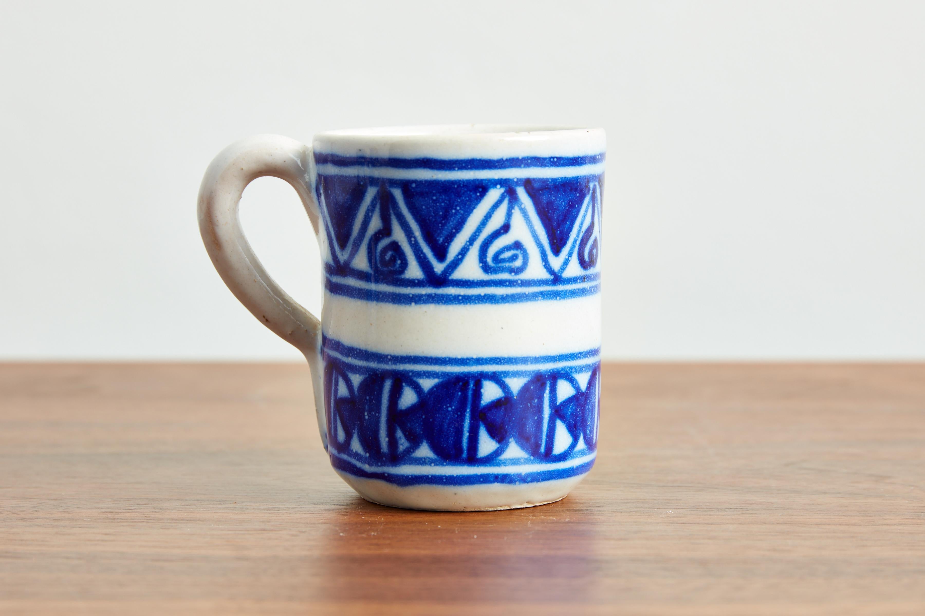 Spanish Ceramic Pitcher and Mug Set For Sale 8