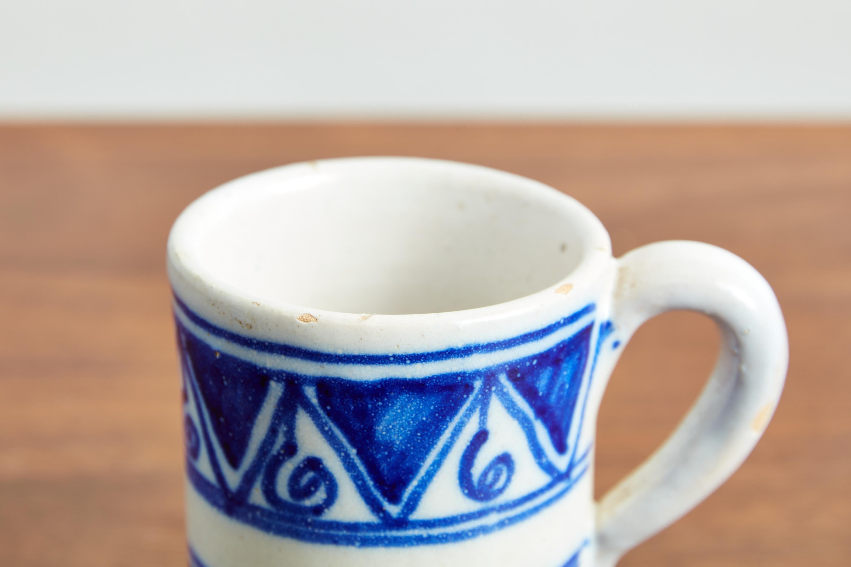 Spanish Ceramic Pitcher and Mug Set For Sale 10