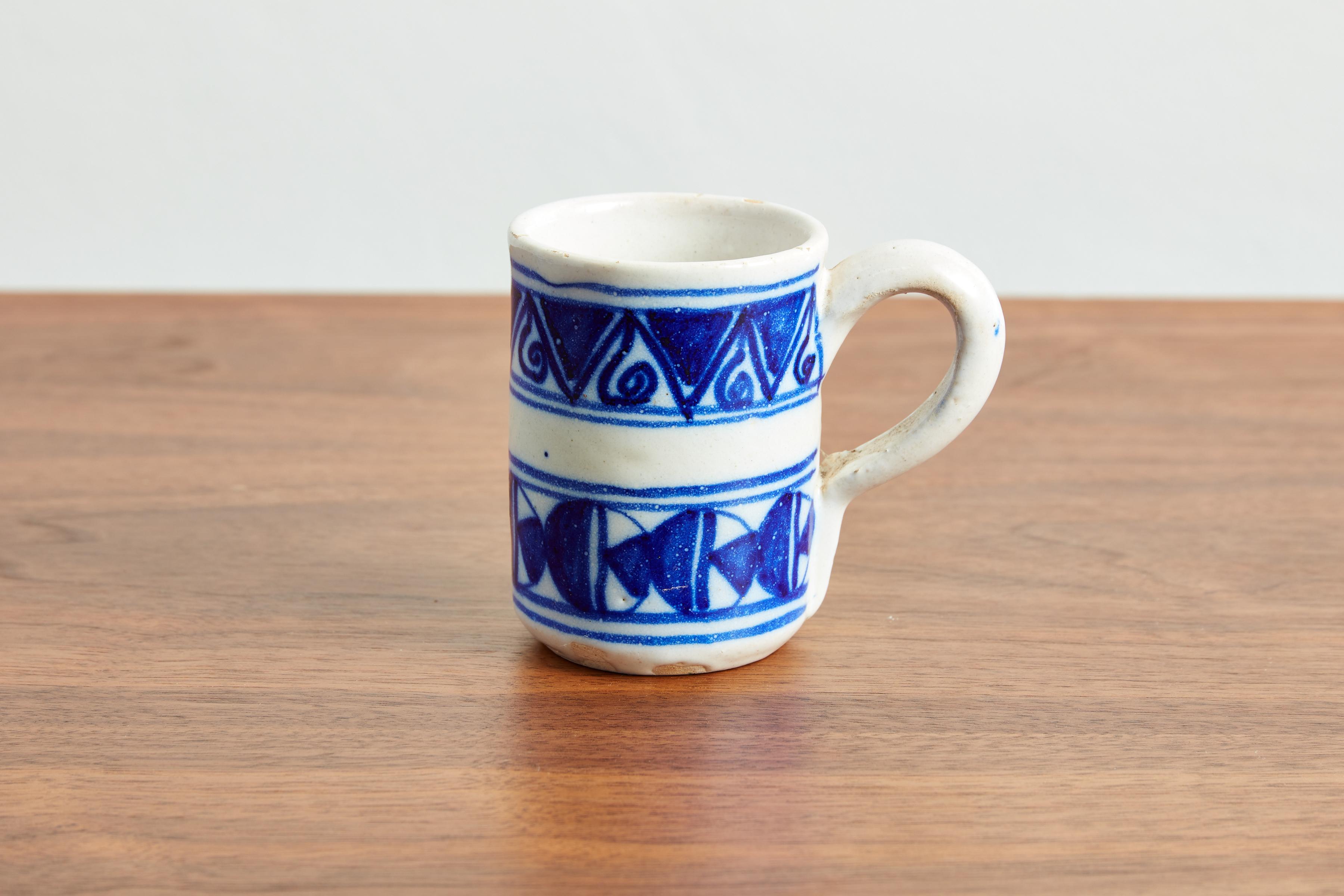 Spanish Ceramic Pitcher and Mug Set For Sale 5