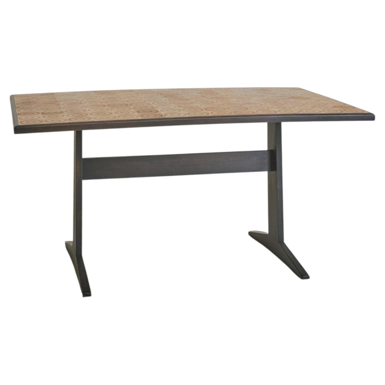 Spanish Ceramic Tile Dining Table, 1970s For Sale